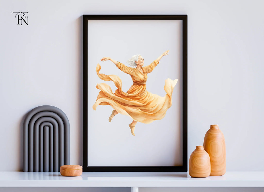 Joyful Senior Ballerina Clipart Bundle