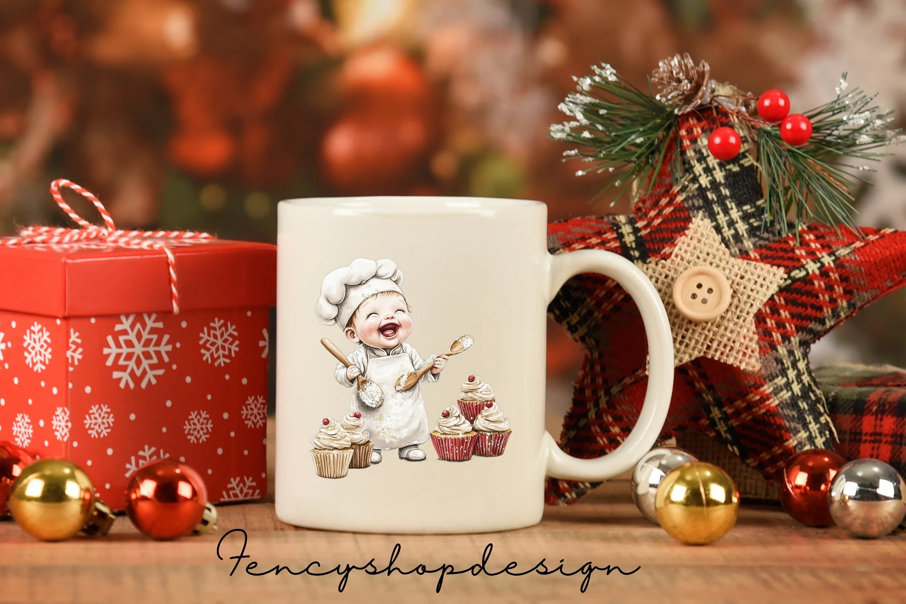 Cute Baby Chefs Baking Clipart Bundle