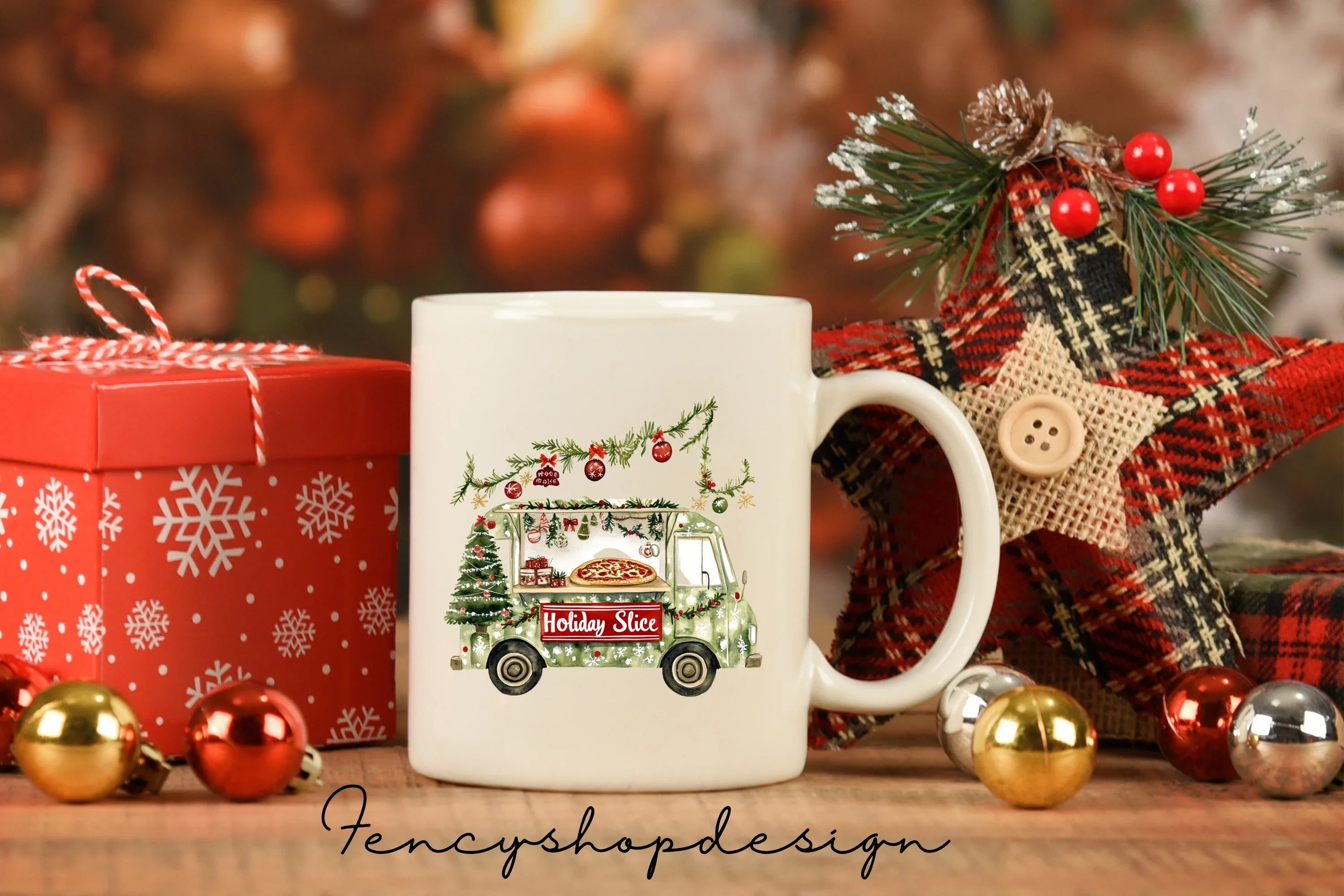 Christmas Food Truck Clipart Bundle