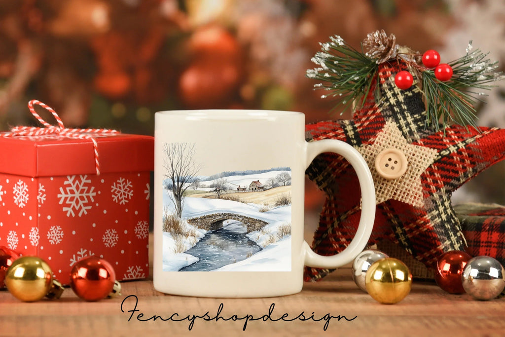 Winter Village Clipart Bundle
