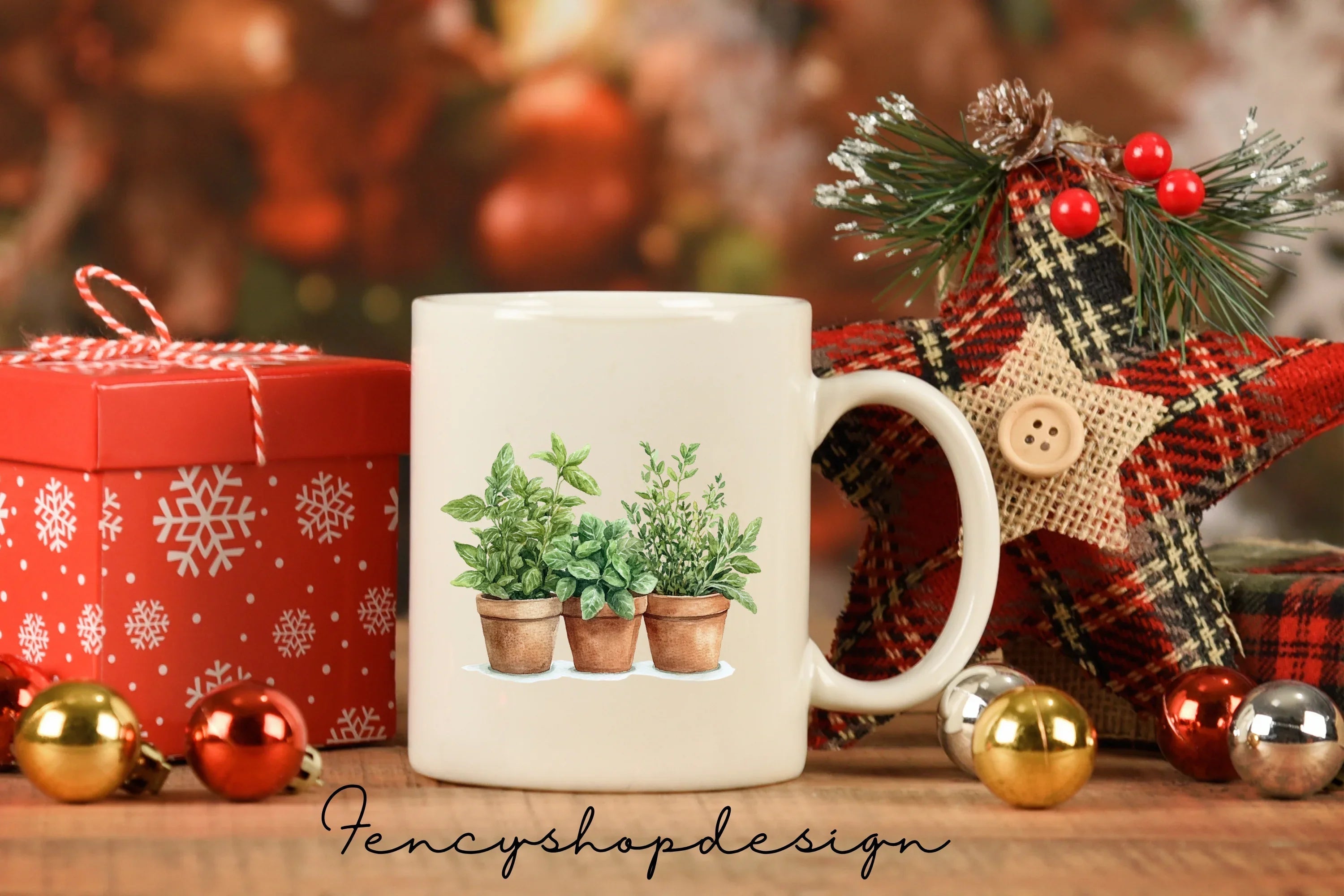 Potted Herbs Clipart Bundle