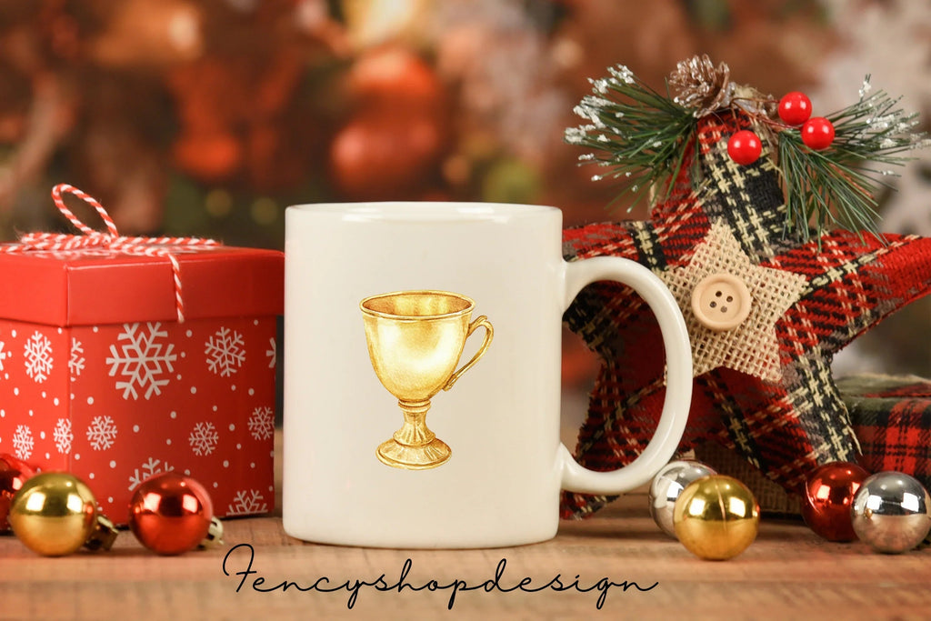 Golden Trophy Clipart Bundle