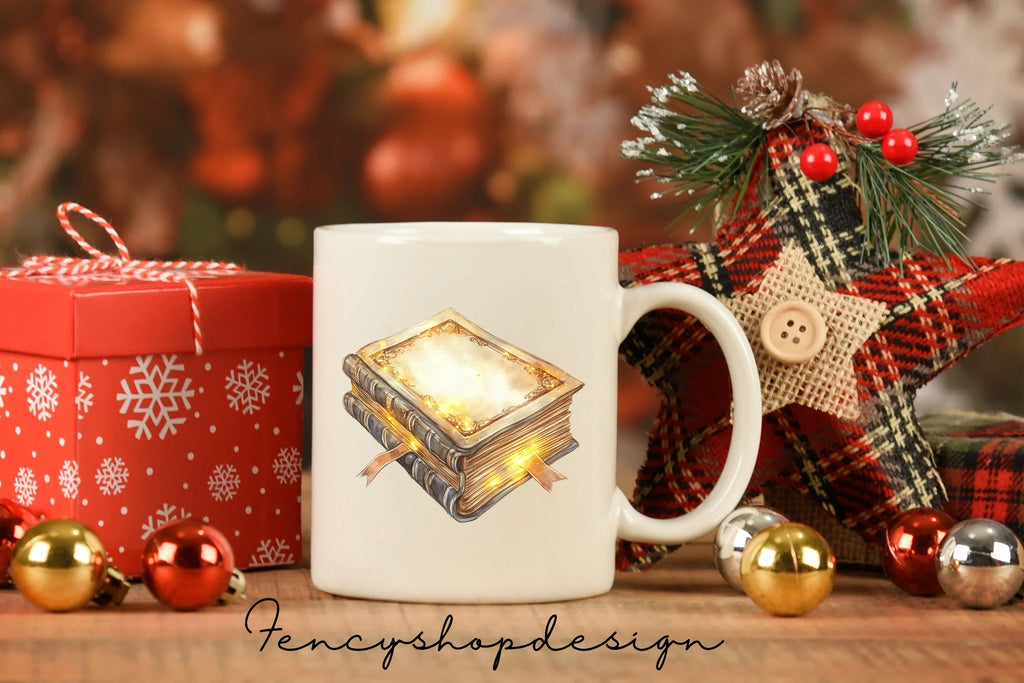 Enchanted Glowing Books Clipart Bundle