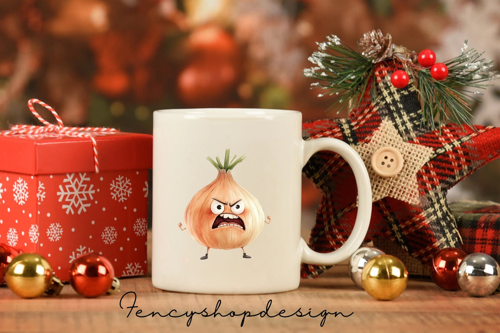 Angry Onion Garlic Clipart Bundle