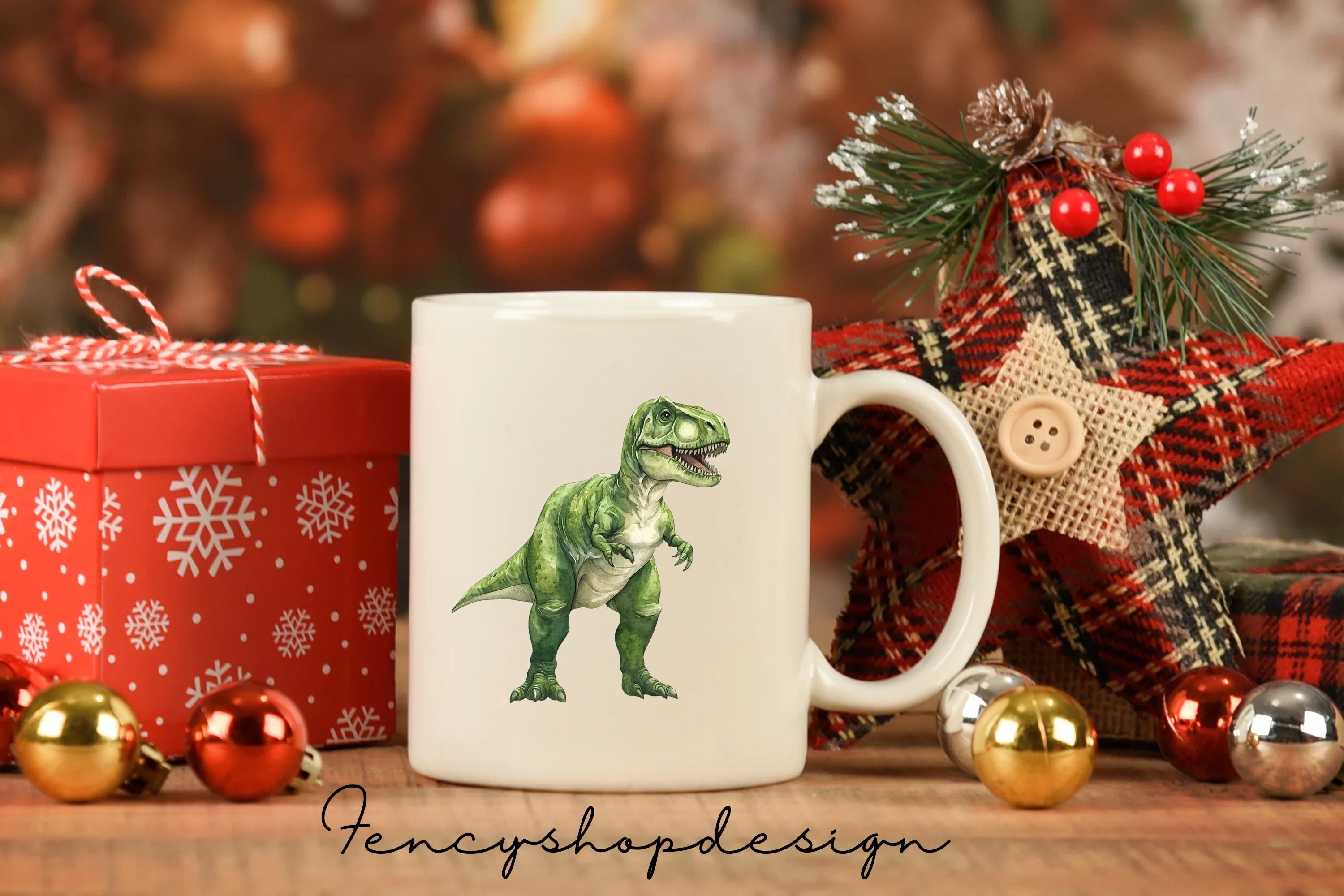Cute Rex Dinosaur Clipart Bundle