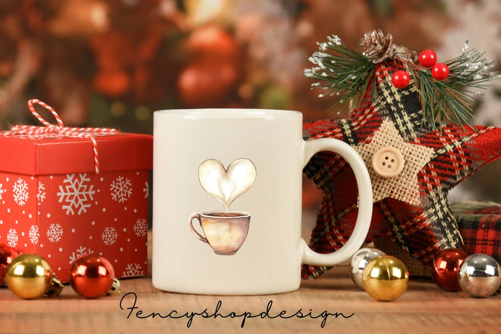 Cute Coffee Mugs Clipart Bundle