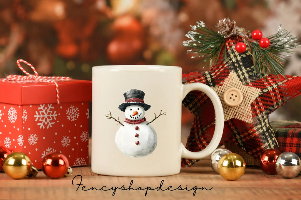 Cute Snowman Christmas Winter Clipart Bundle