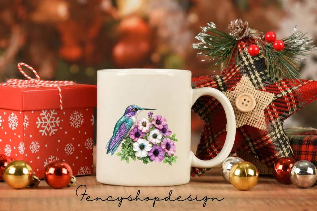 Vibrant Hummingbird Blossom Clipart Bundle