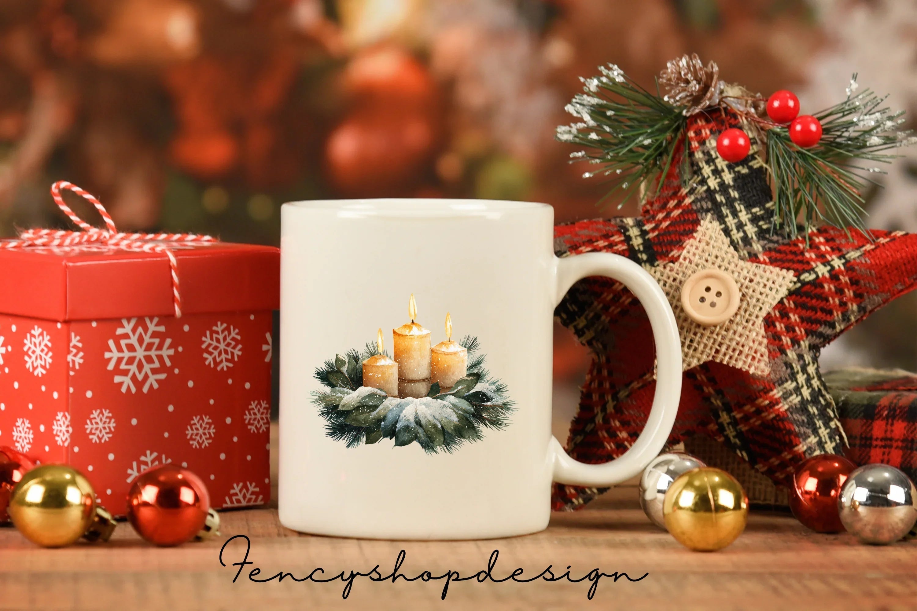 Christmas Advent Wreath Clipart Bundle