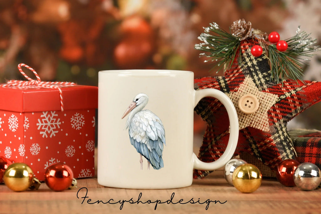 Elegant Stork Bird Clipart Bundle
