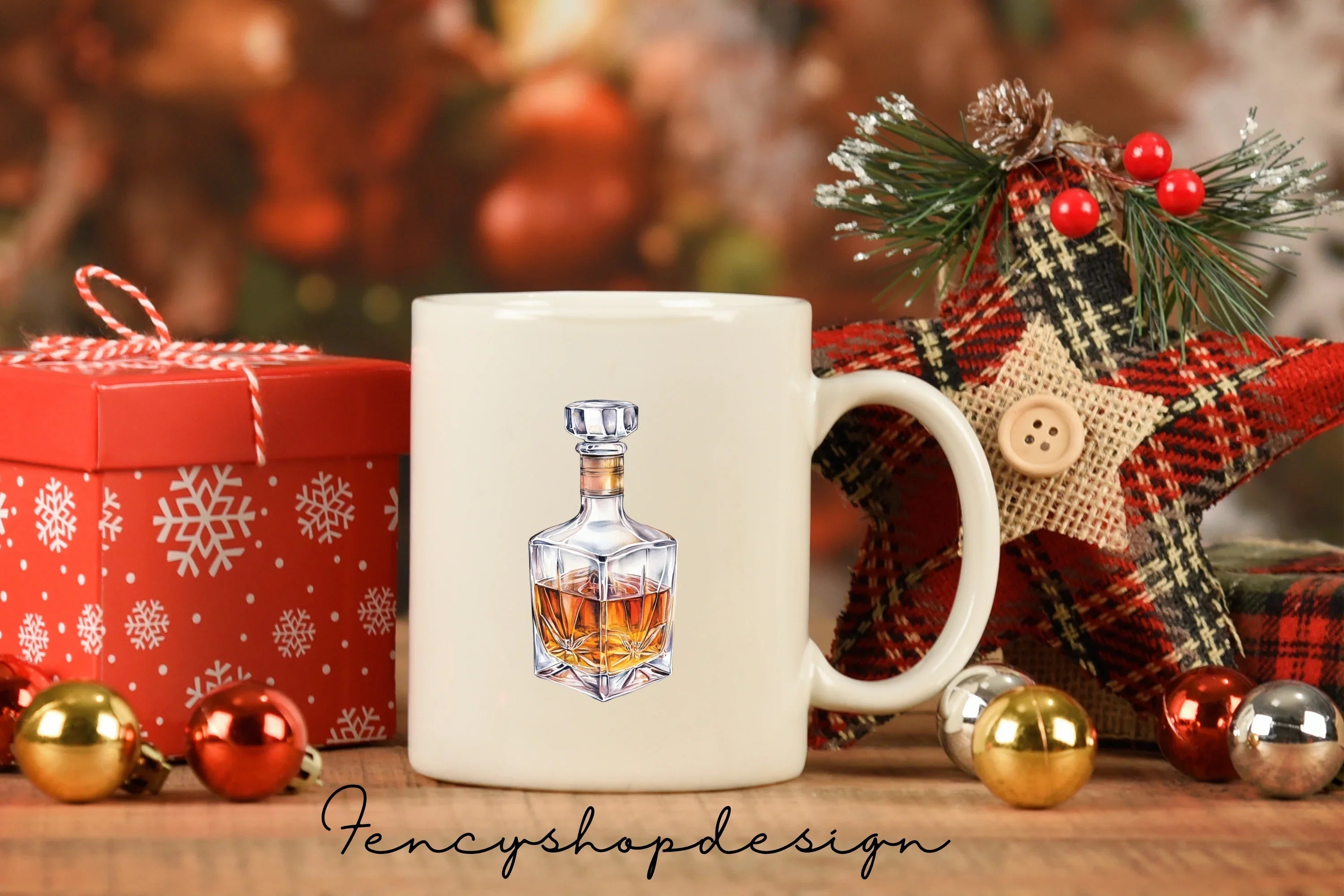 Whiskey Decanter Clipart Bundle