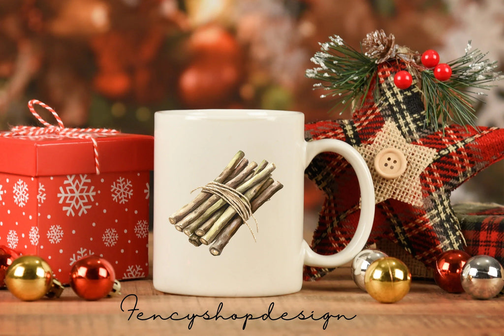 Rustic Nature Winter Elements Clipart Bundle