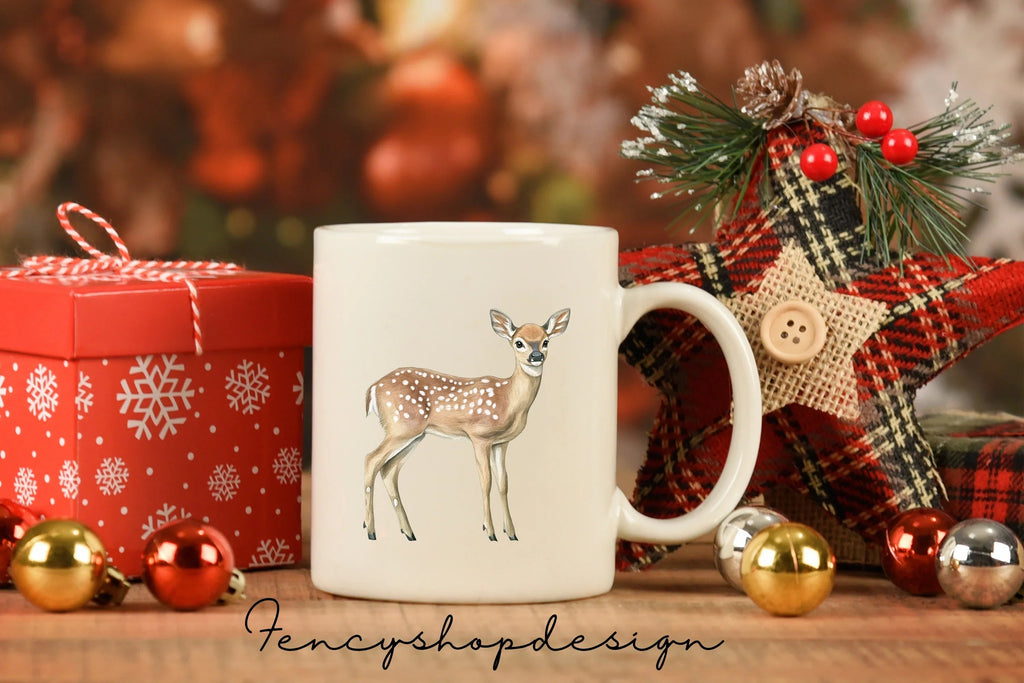 Adorable Baby Deer Fawn Clipart Bundle