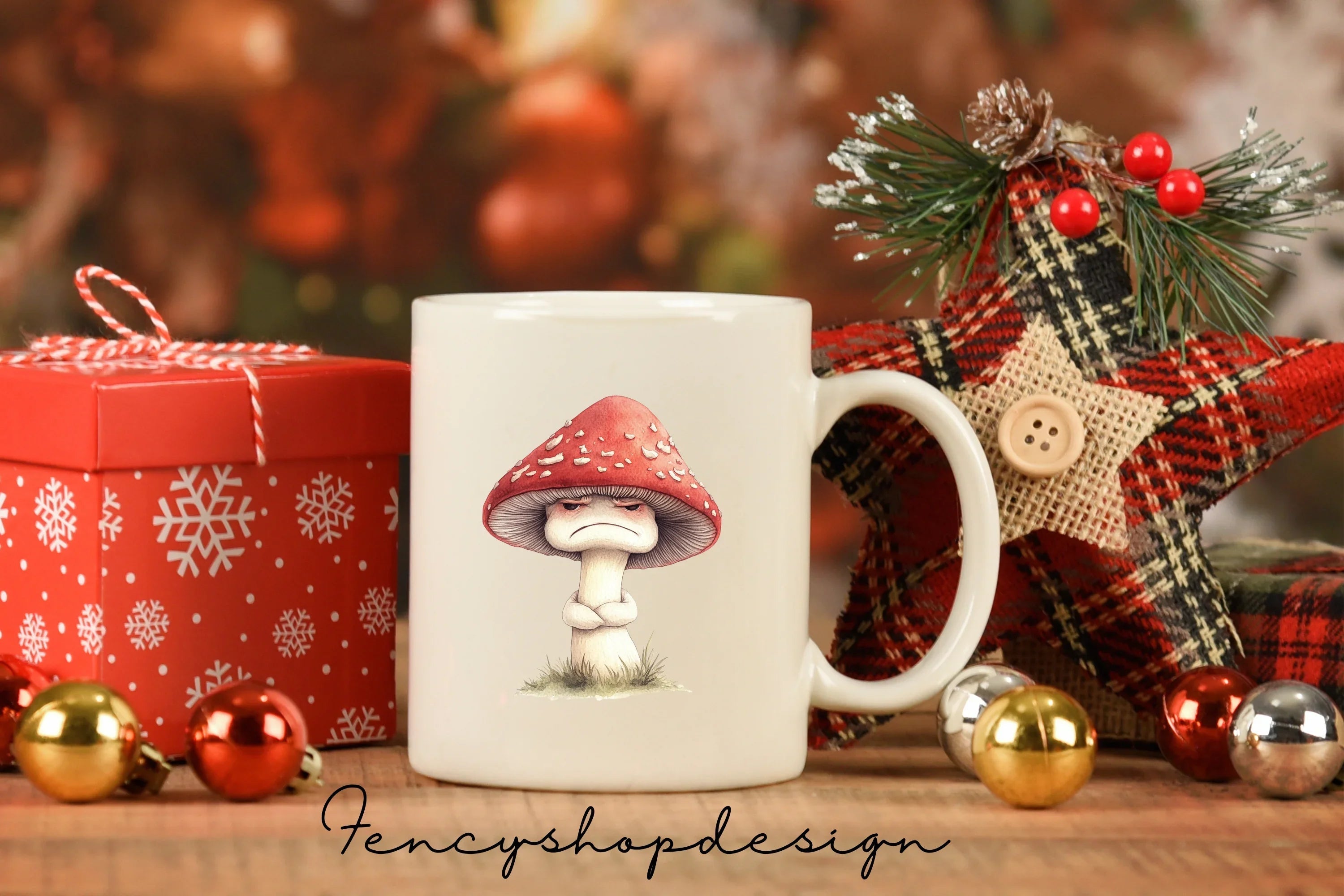 Grumpy Mushroom Clipart Bundle