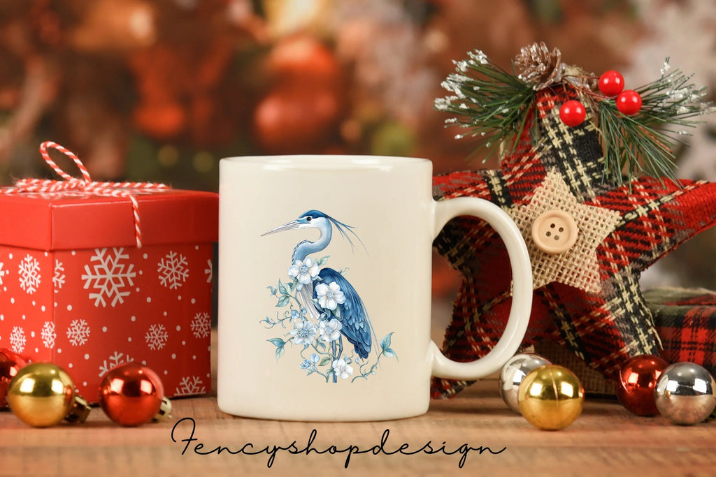 Graceful Blue Heron Designs Clipart Bundle
