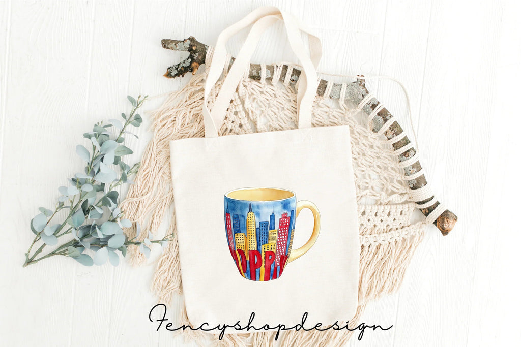 Cityscape Mugs Clipart Bundle