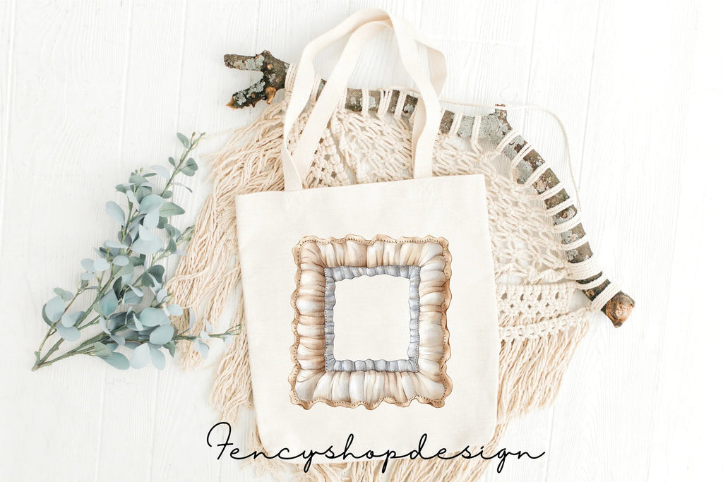 Soft Pastel Quilted Fabric Frames Clipart Bundle