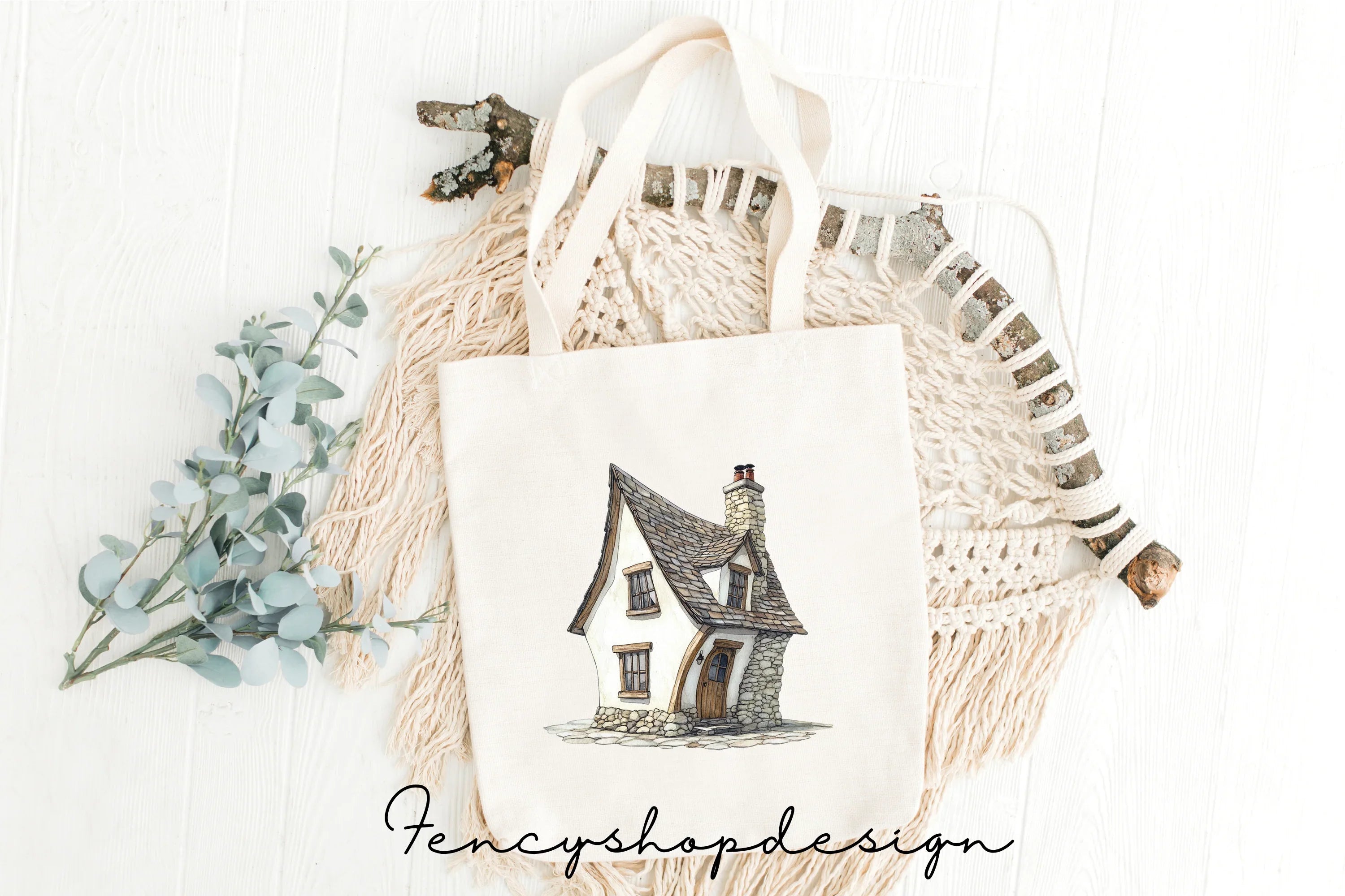 Whimsical Fantasy Cottage Clipart Bundle