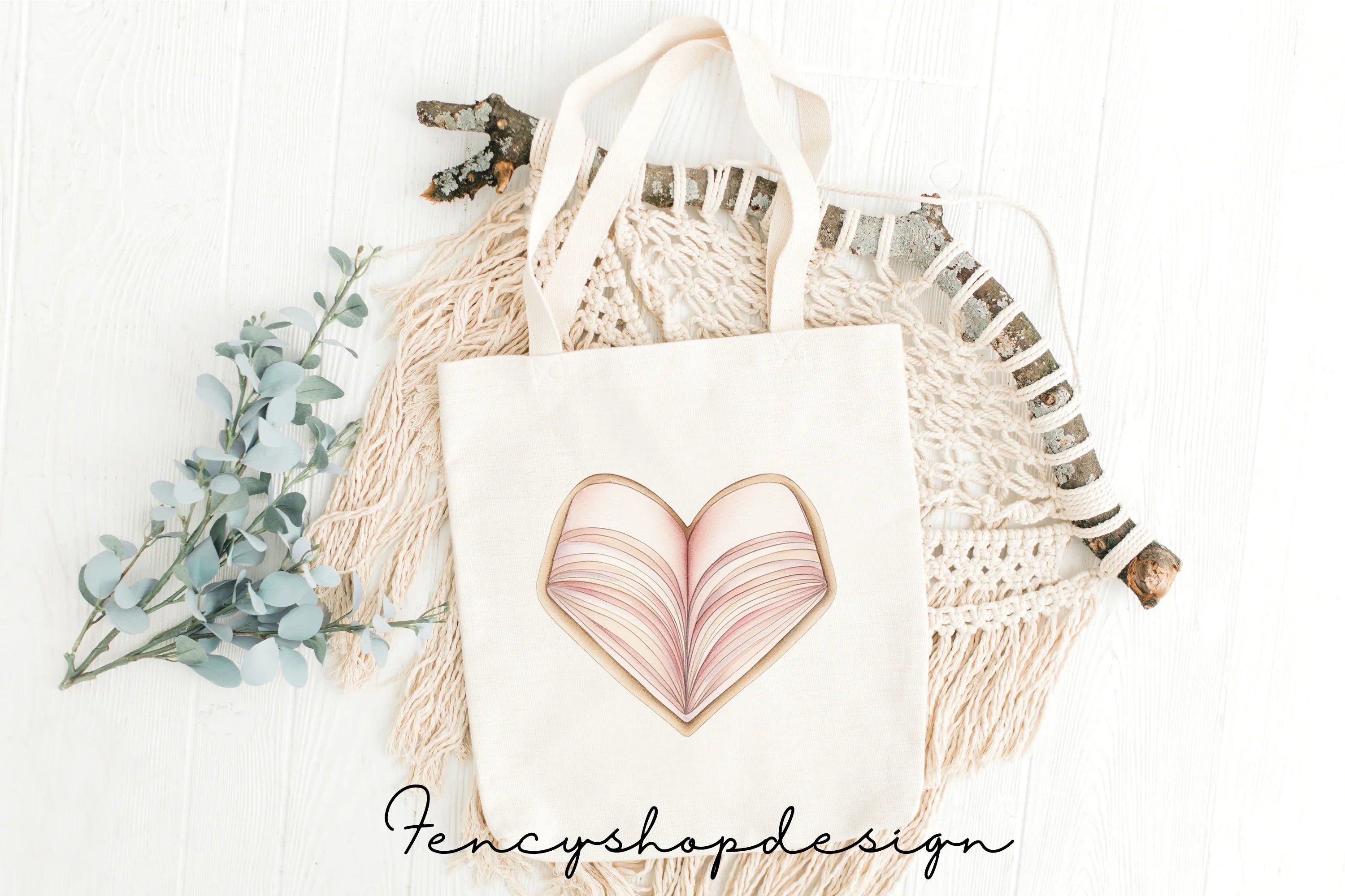 Heart Books Clipart Bundle