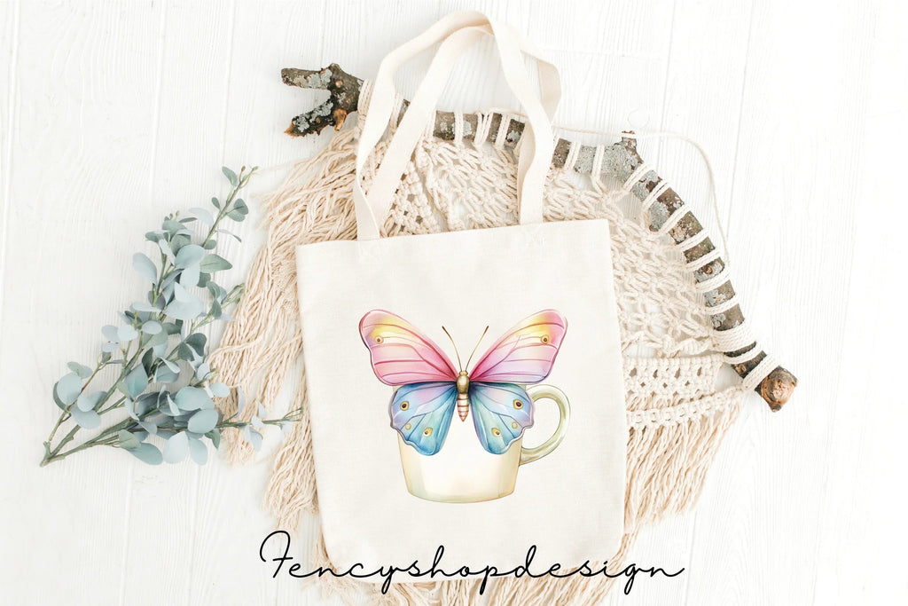 Butterfly Mugs Clipart Bundle