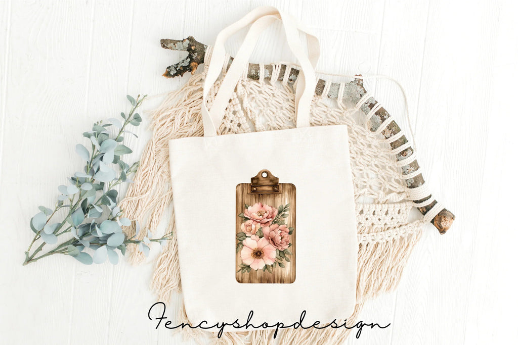 Floral Clipboard Clipart Bundle