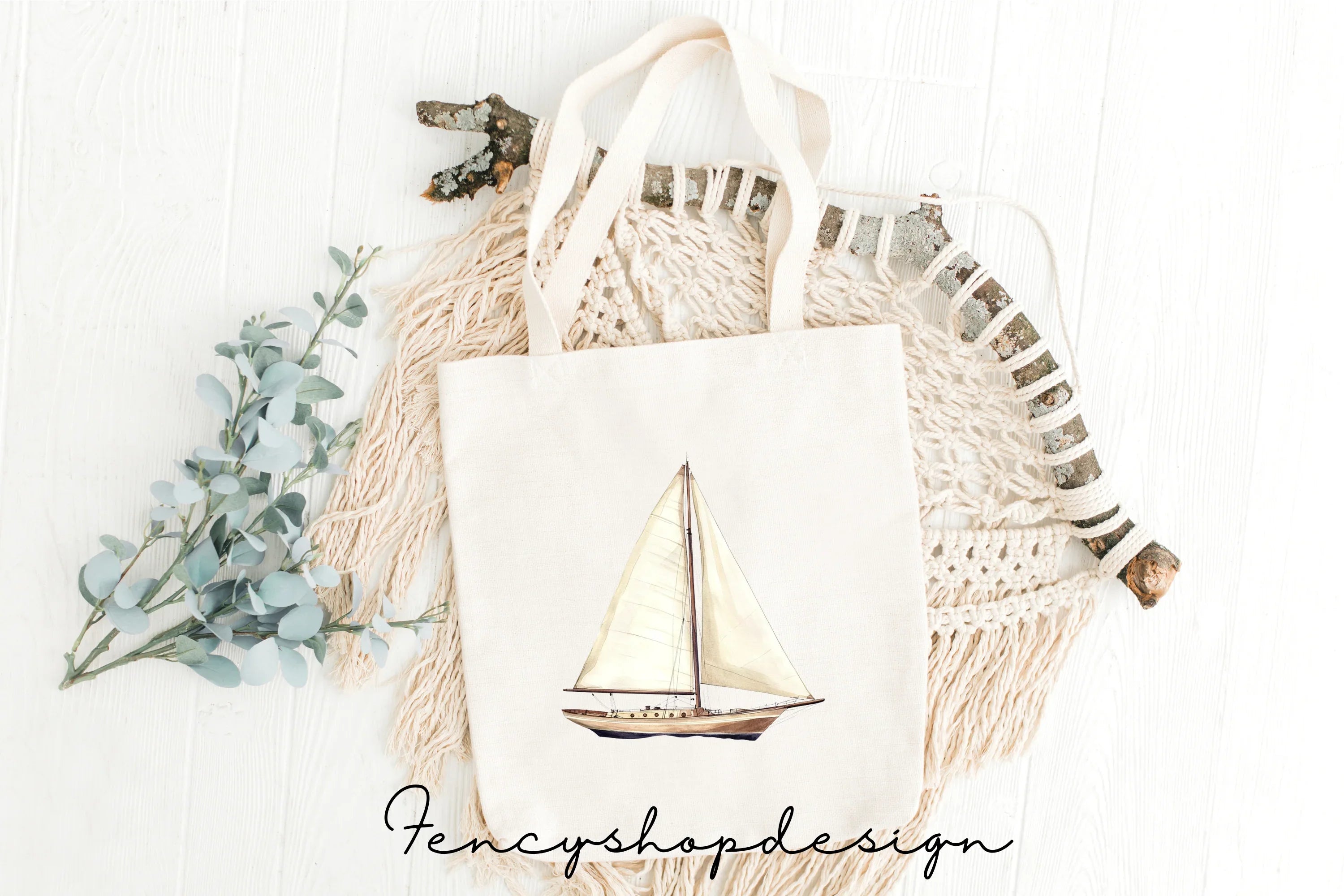Vintage Sailboat Clipart Bundle