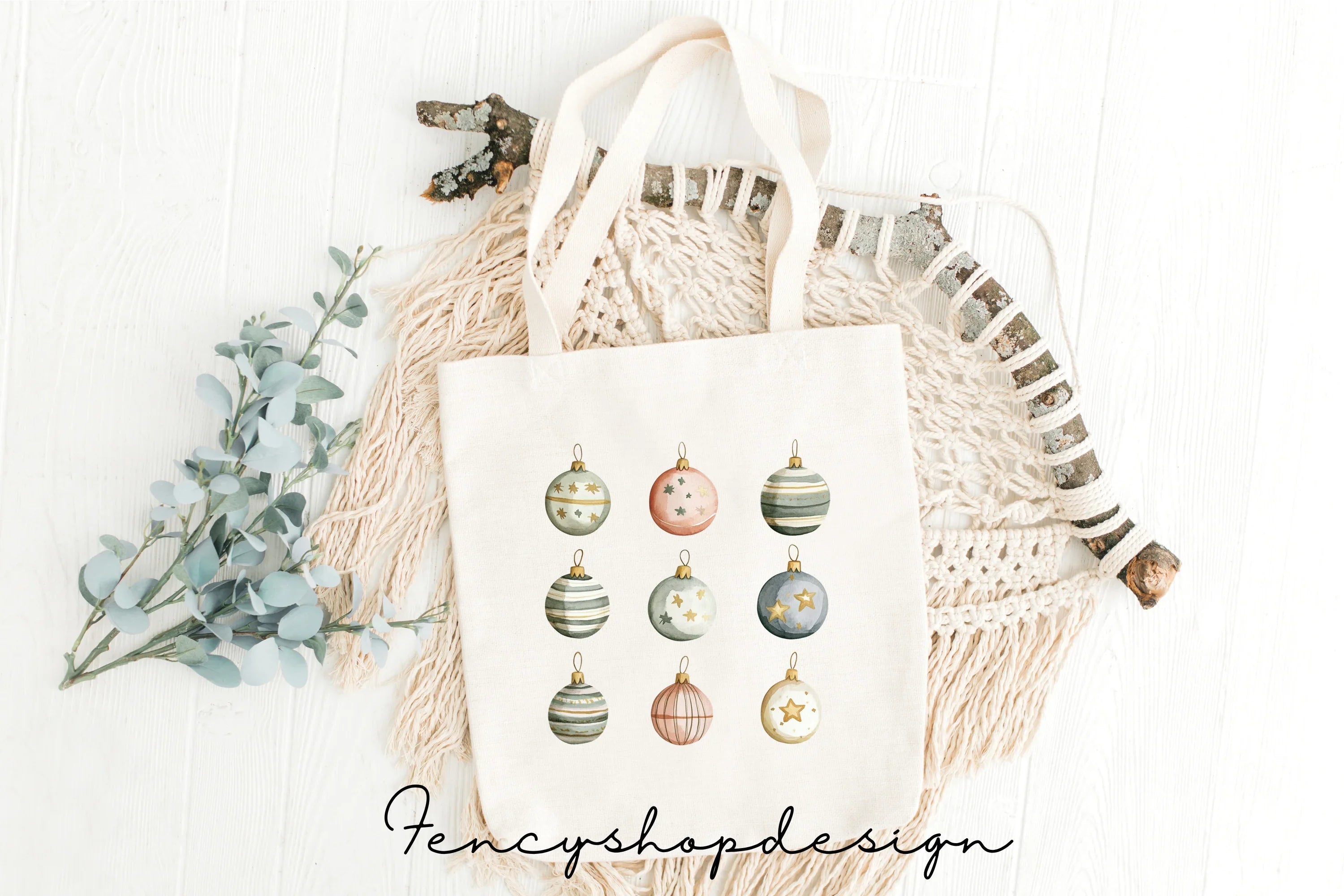 Cozy Christmas Houses Decor Clipart Bundle