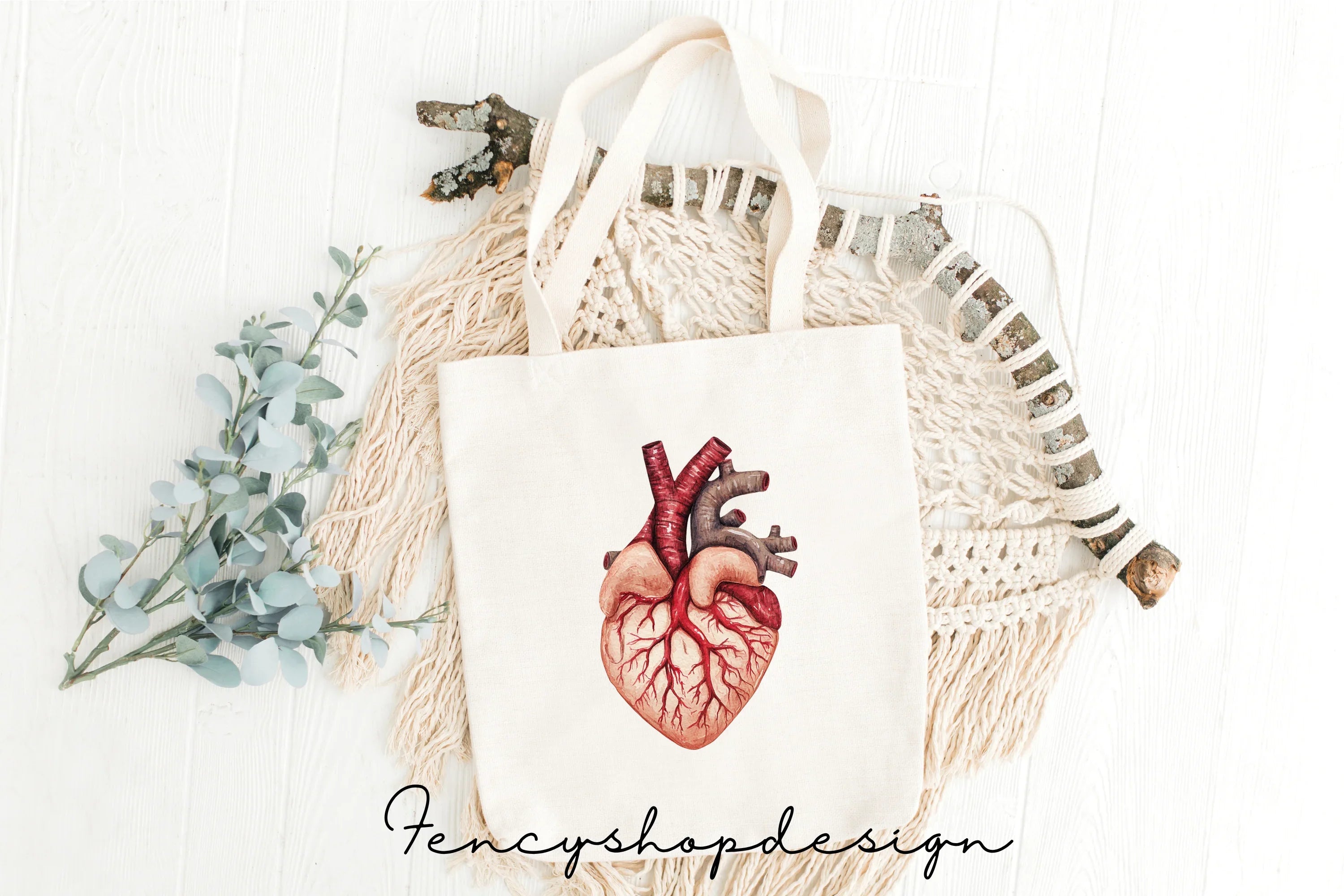 Realistic Anatomical Human Hearts Clipart Bundle