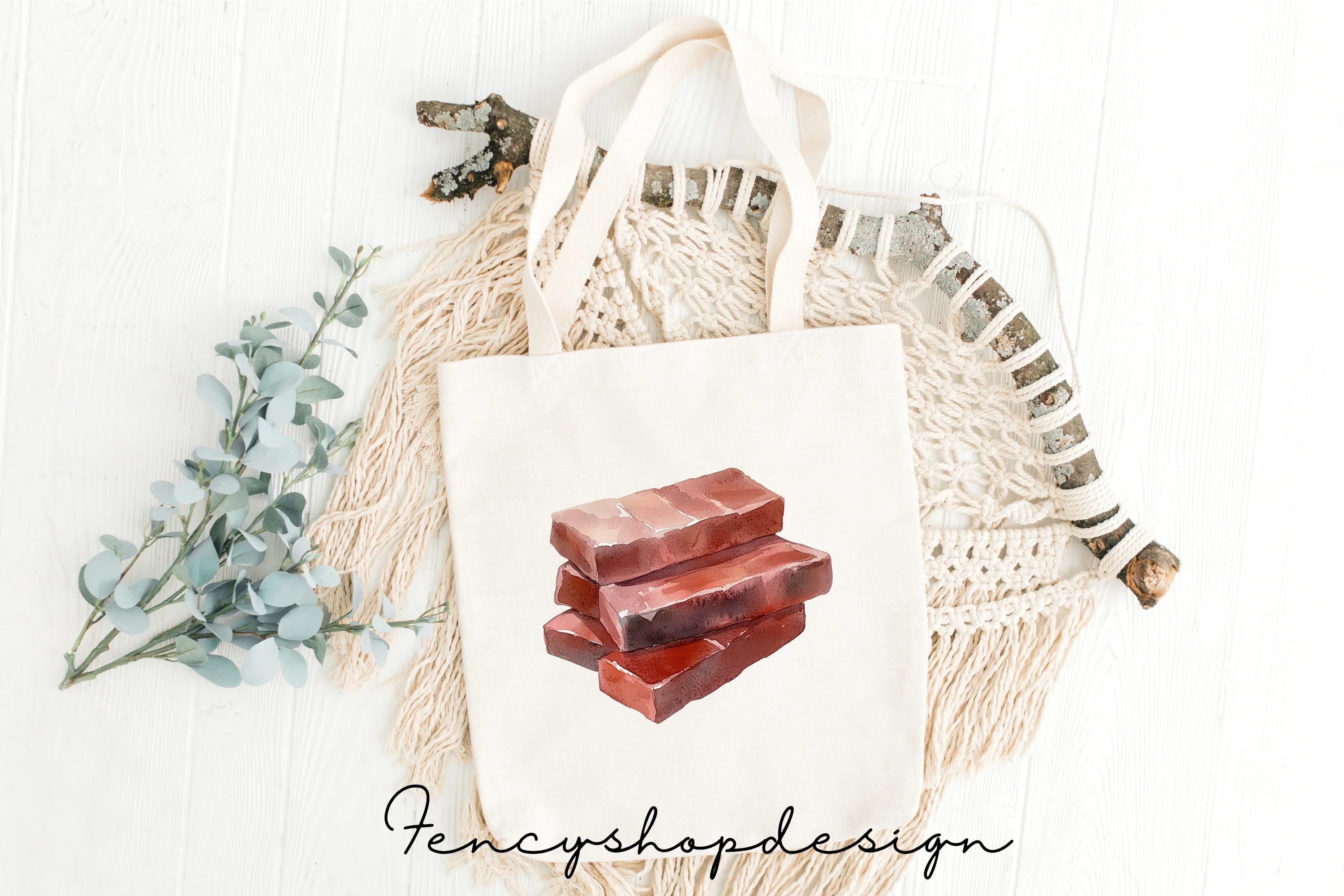 Rustic Nuts Bricks Clipart Bundle