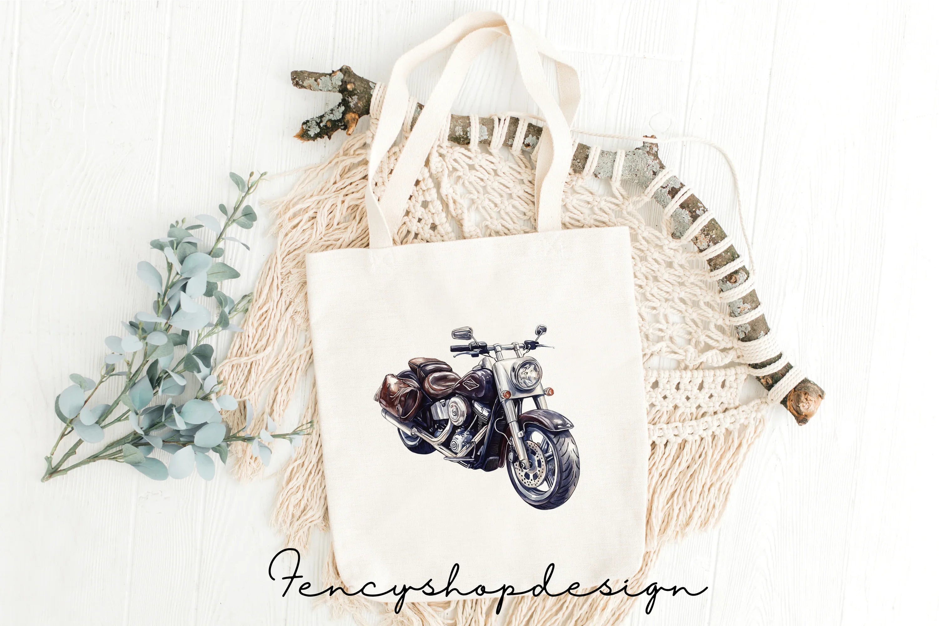Classic Motorcycle Clipart Bundle