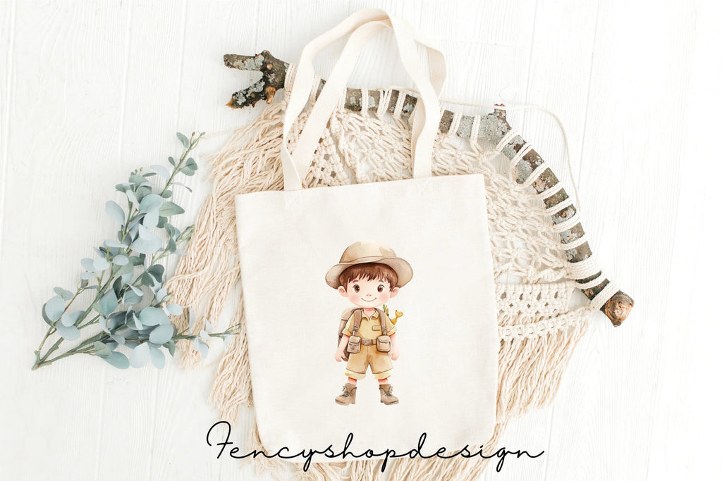 Cute Explorer Boy Clipart Bundle