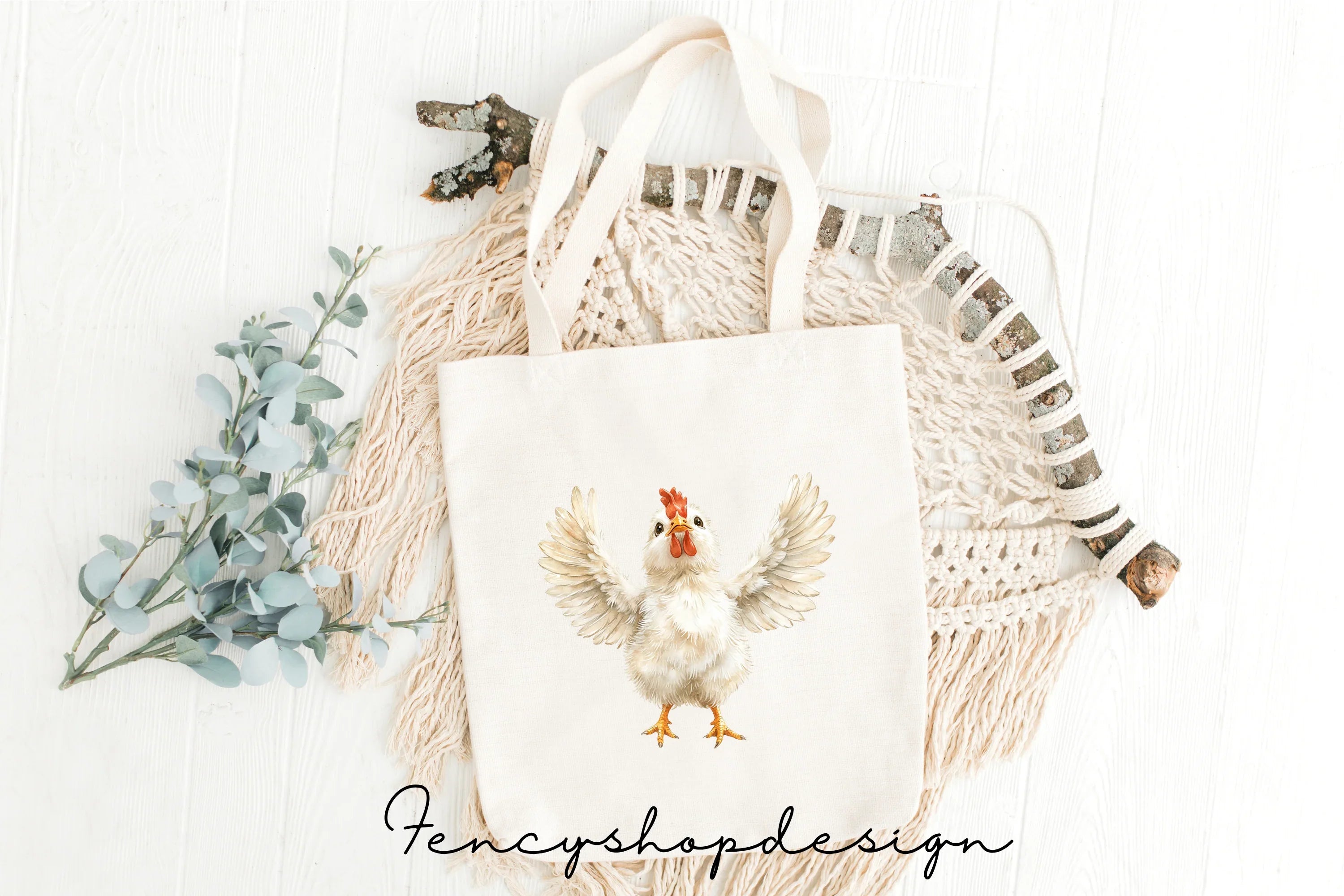 Funny Chicken and Rooster Clipart Bundle