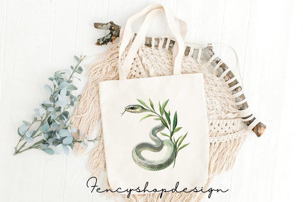 Realistic Green Snake Clipart Bundle