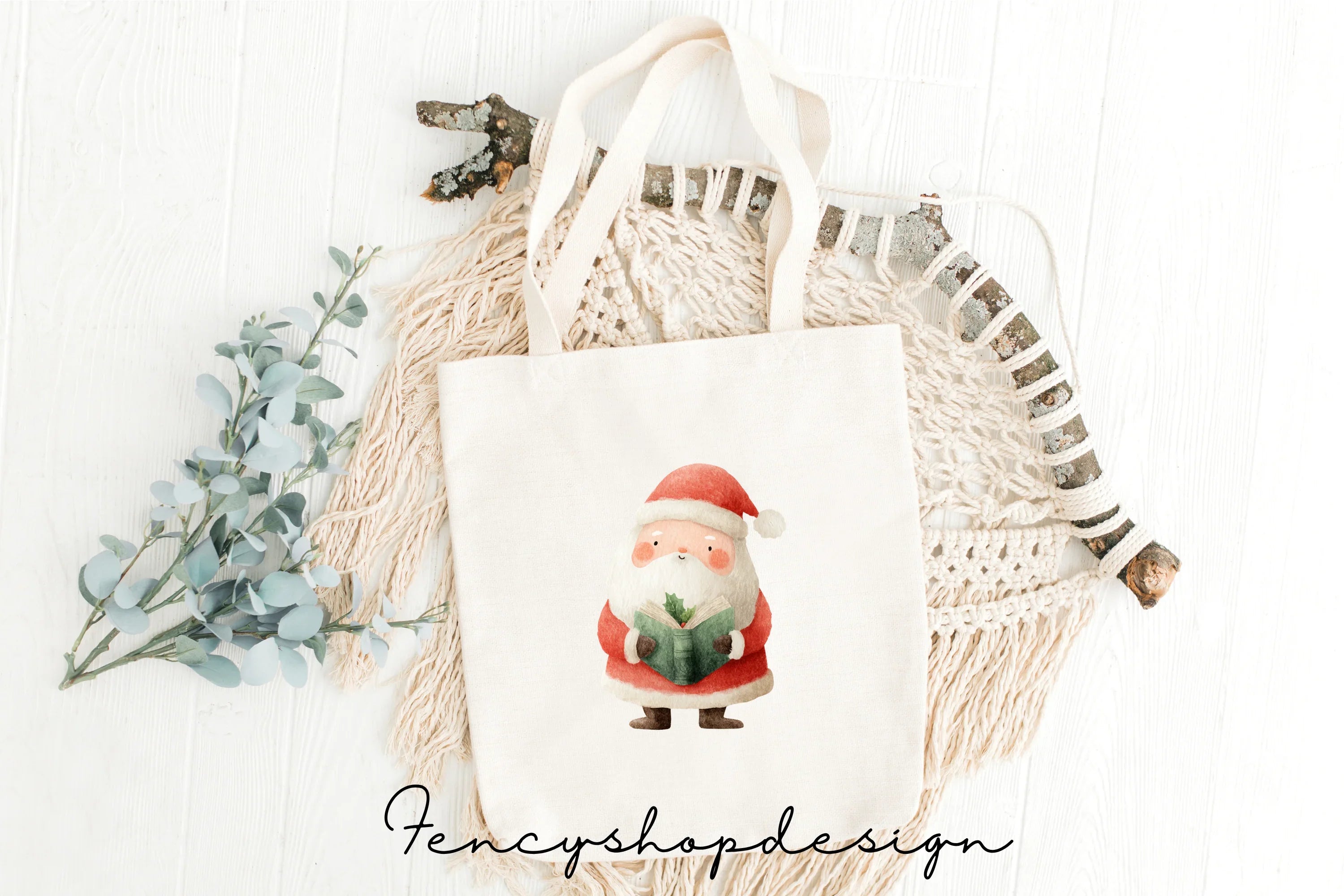 Whimsical Santa Claus Clipart Bundle