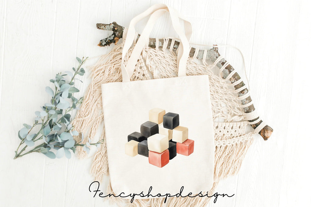 Abstract Blocks Shapes Clipart Bundle