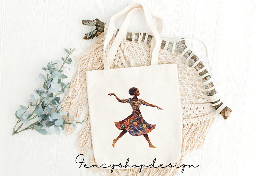Vibrant African Women Dancing Clipart Bundle