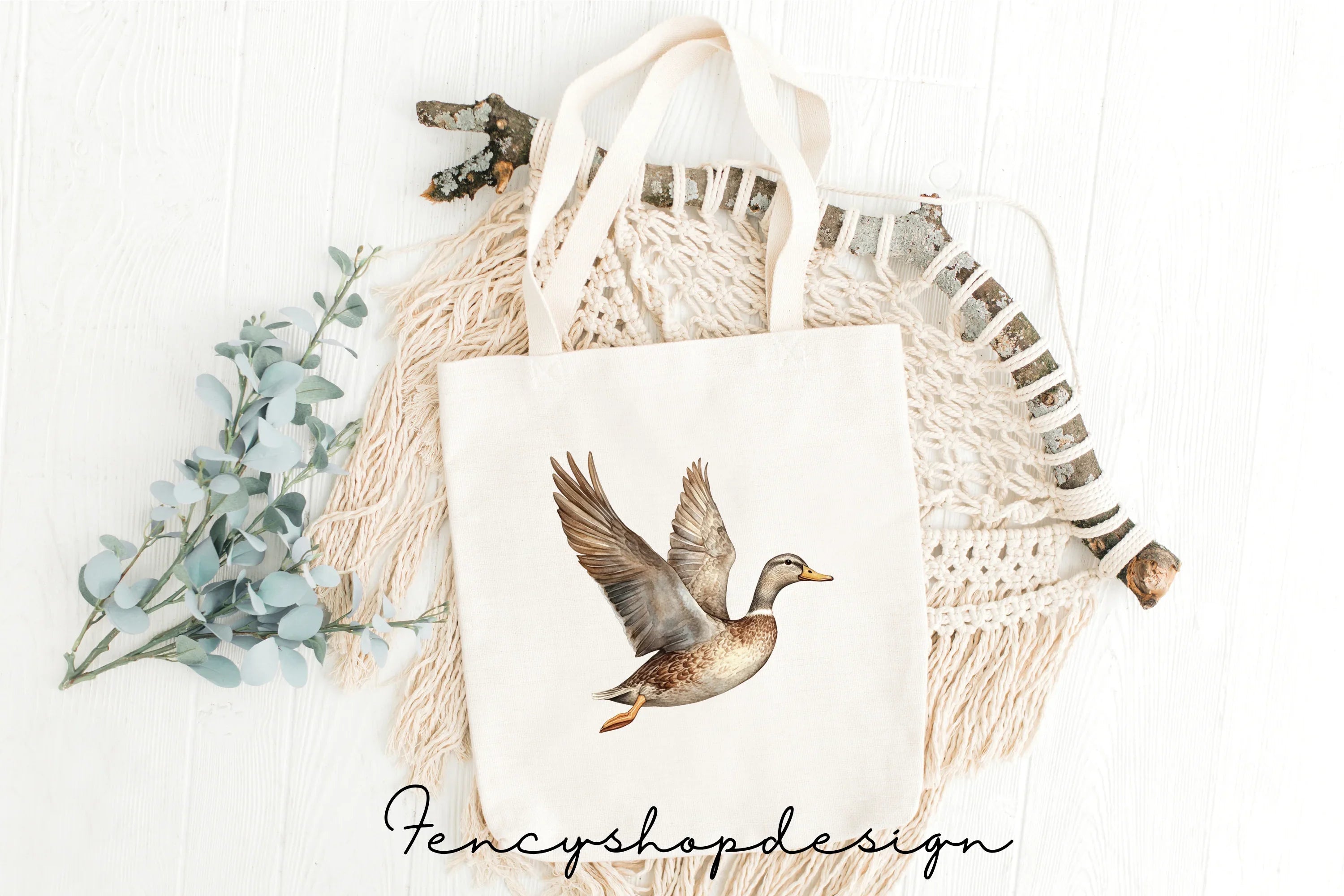 Graceful Flying Ducks Clipart Bundle