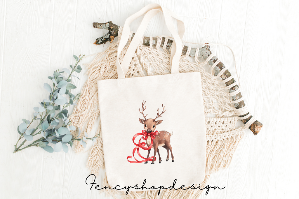 Cute Christmas Deer Clipart Bundle