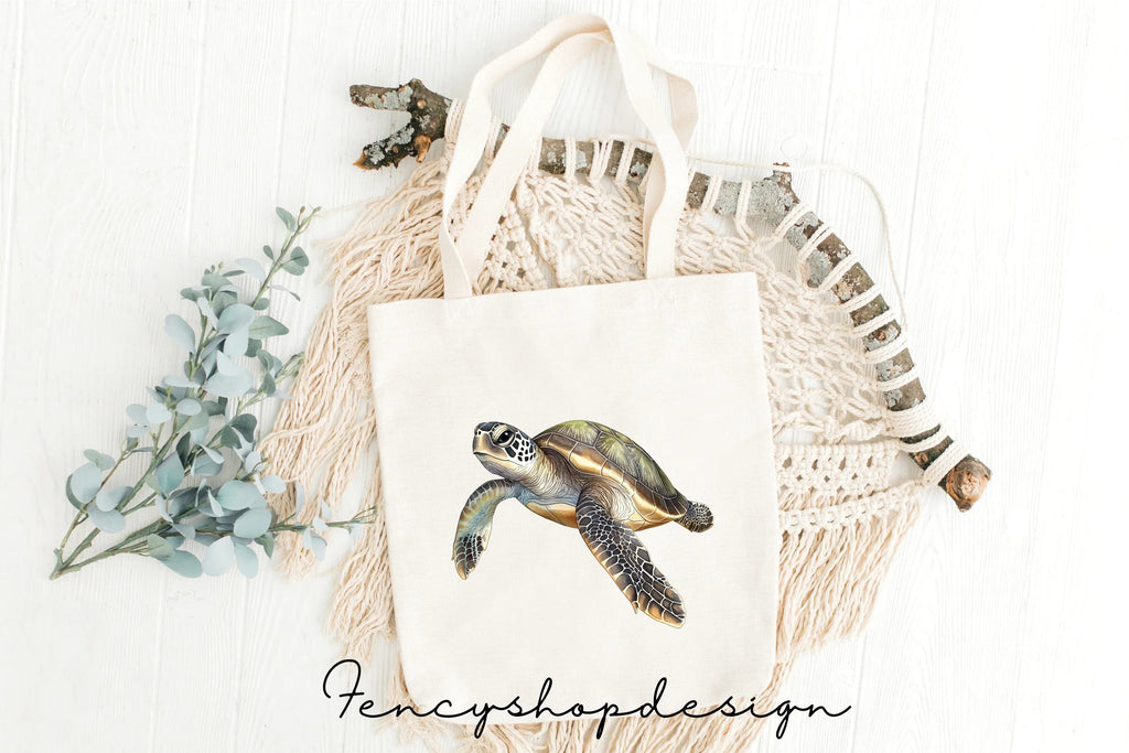 Realistic Sea Turtle Clipart Bundle
