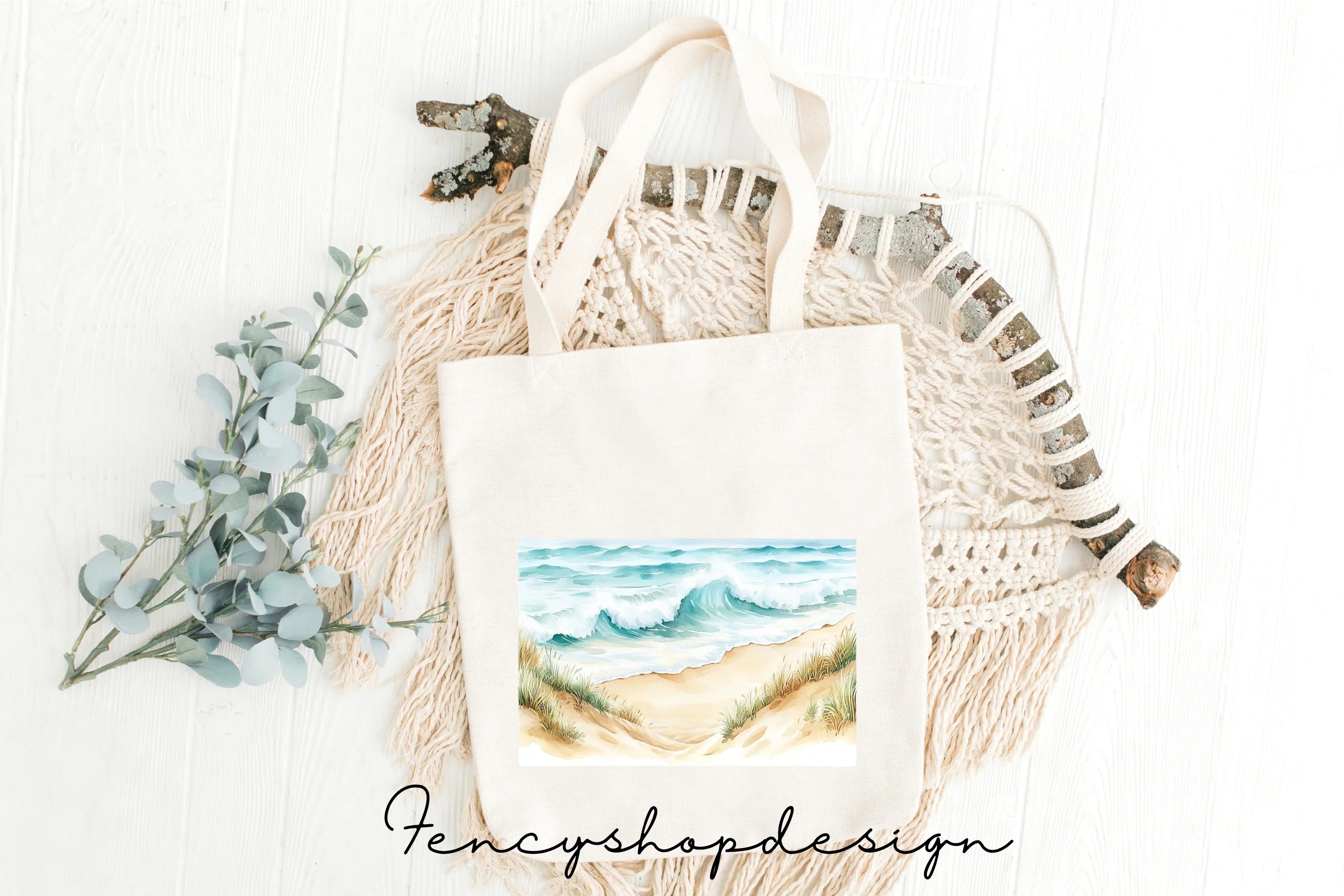 Beach Ocean Waves Clipart Bundle