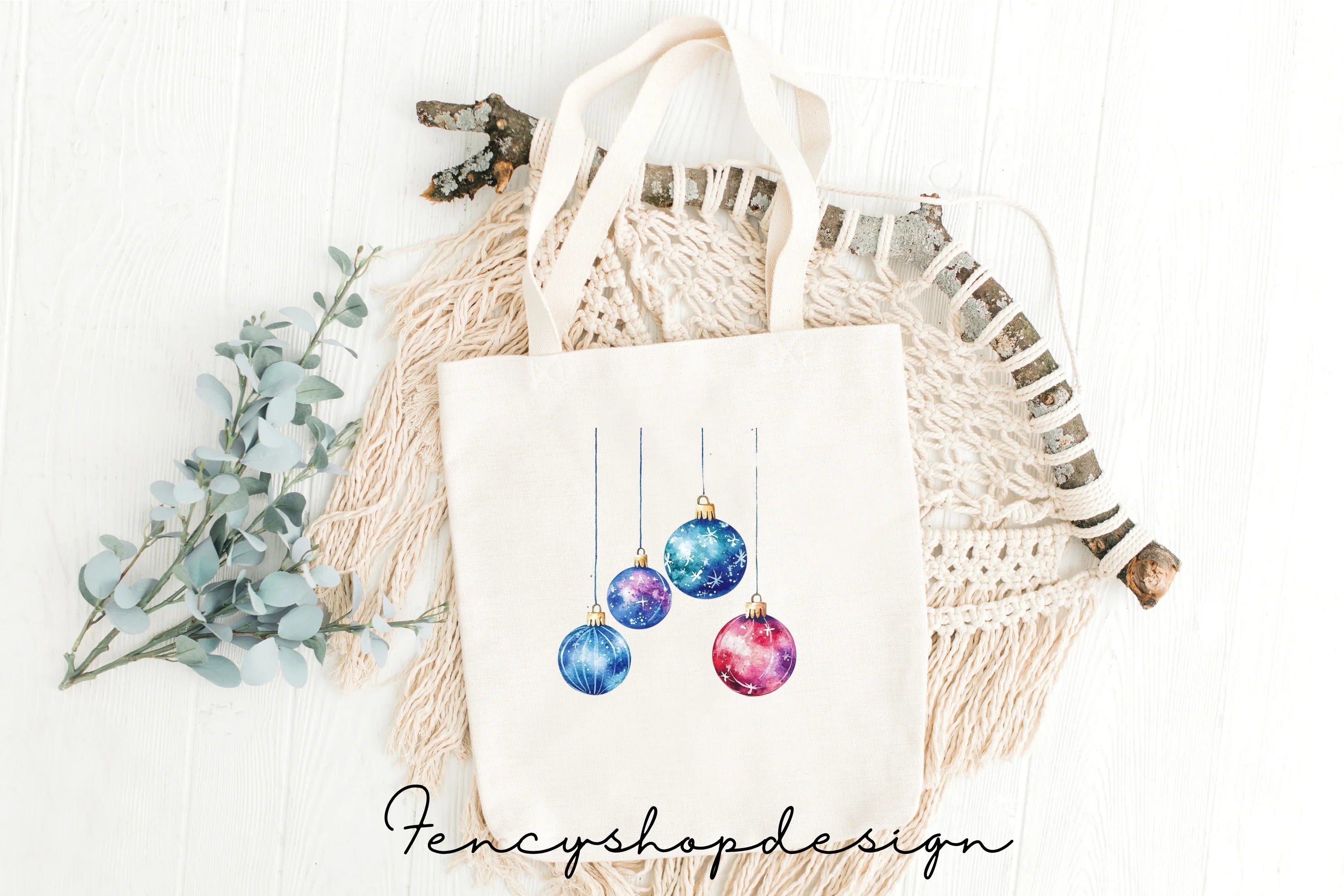 Christmas Ornaments Clipart Bundle