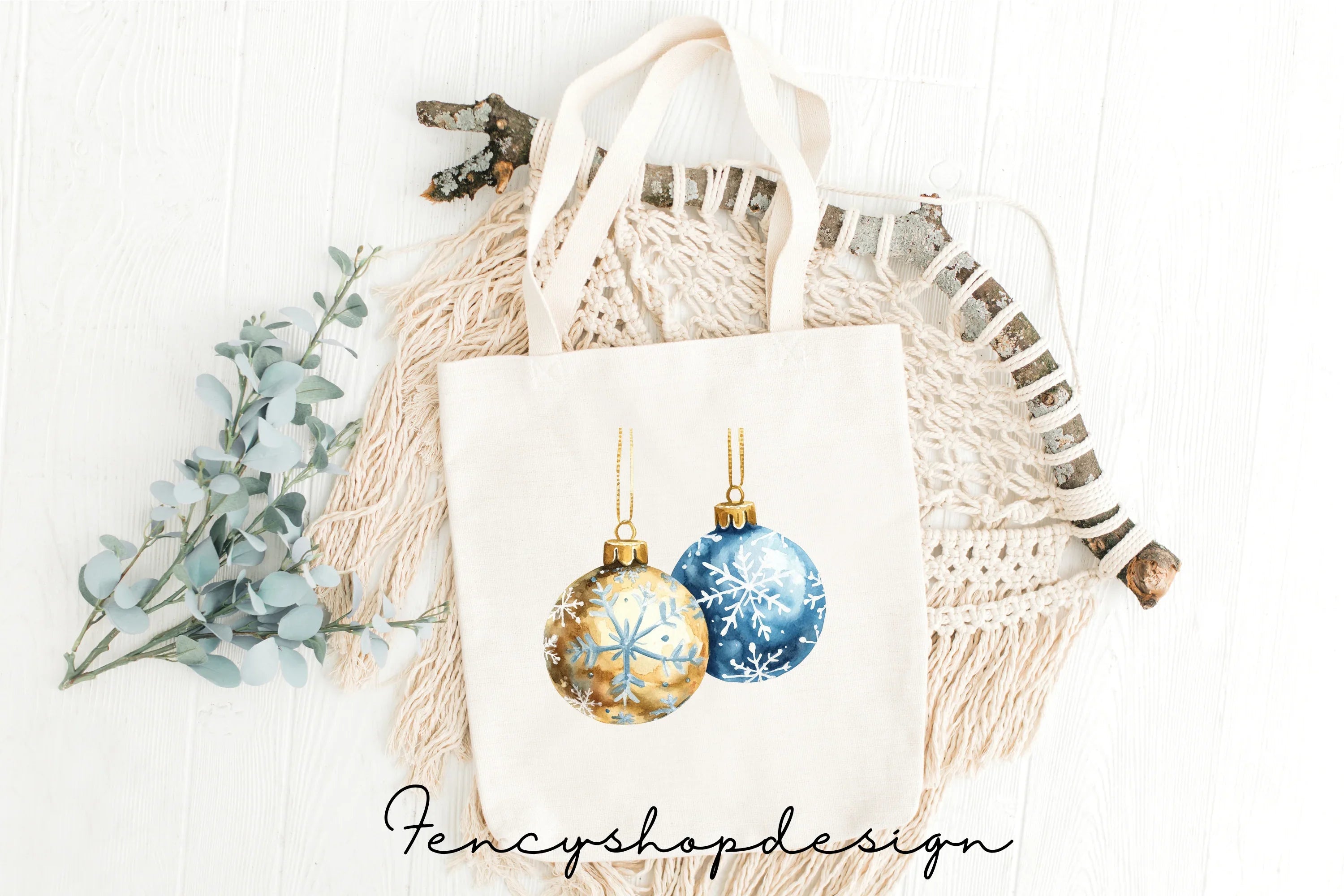 Christmas Ornaments Clipart Bundle