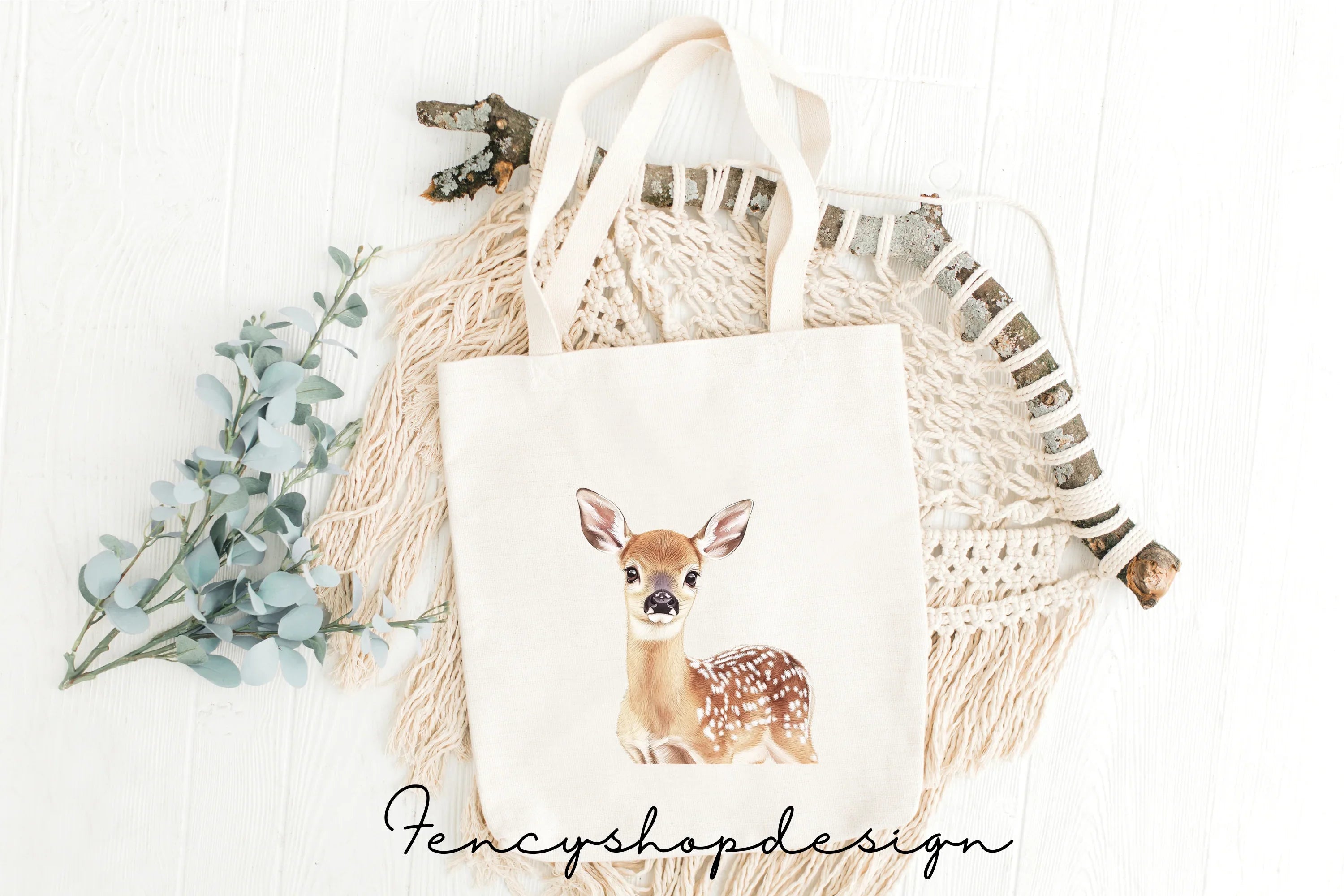 Adorable Baby Deer Clipart Bundle