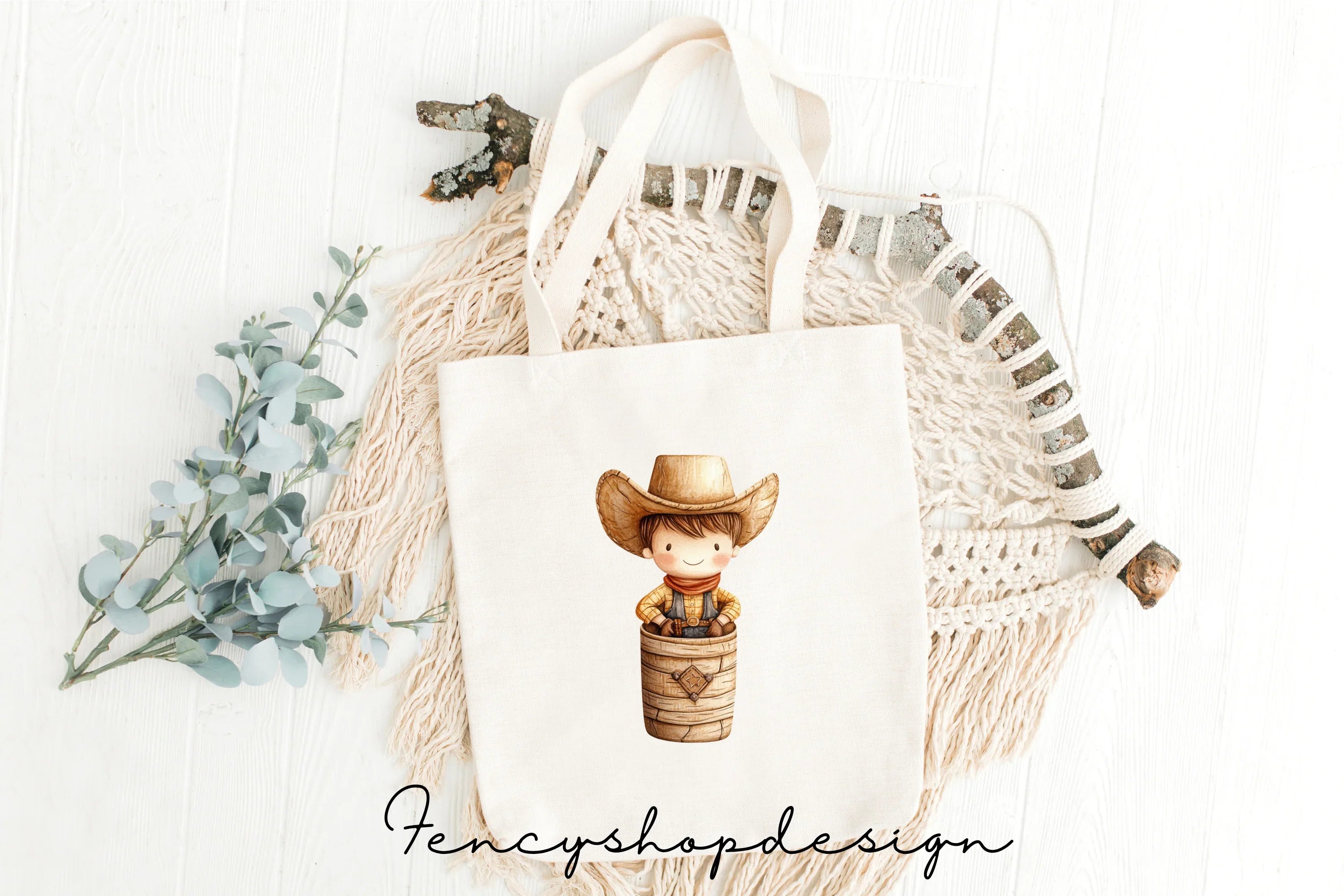 Cute Cowboy Clipart Bundle