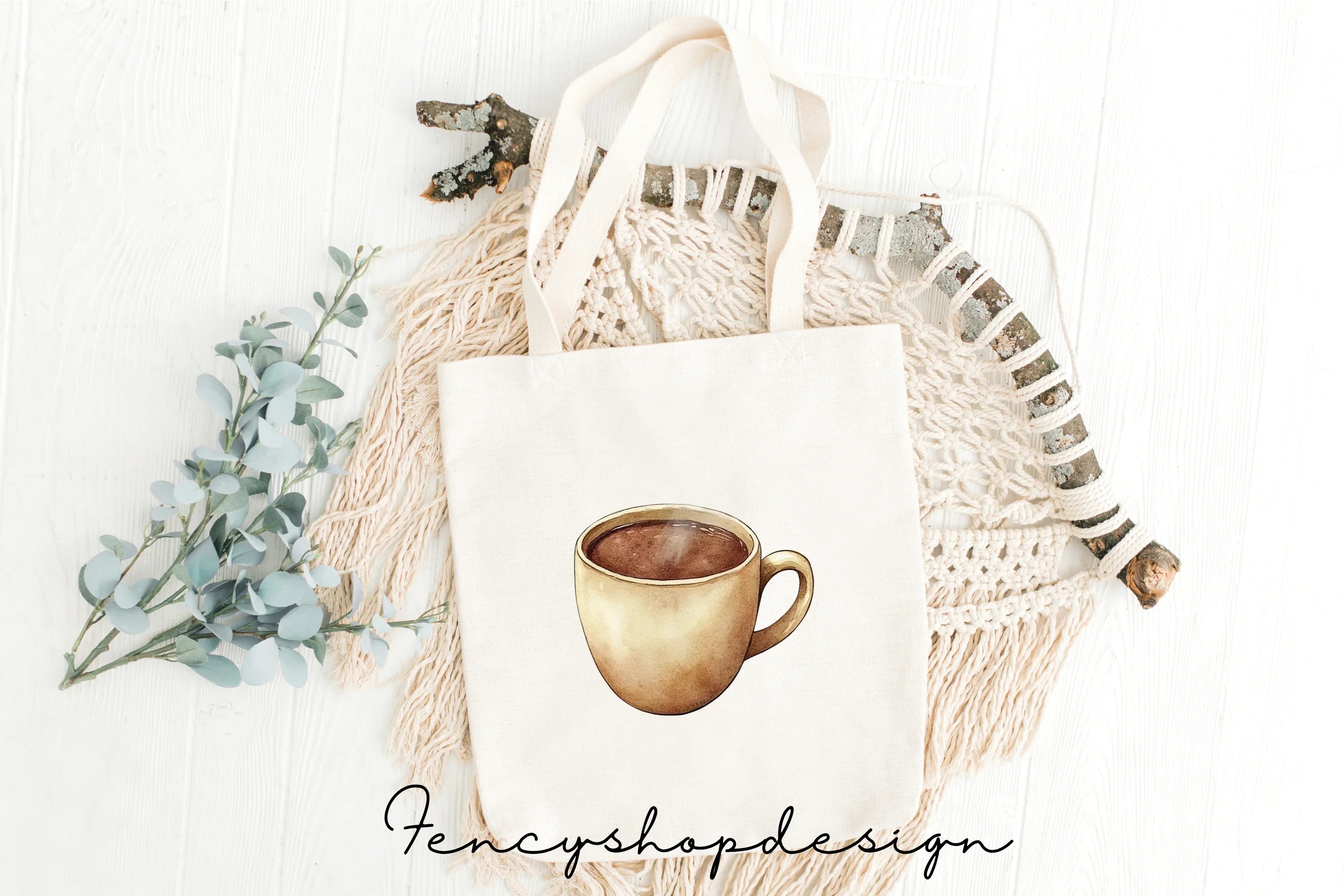 Warm Coffee Cups Clipart Bundle