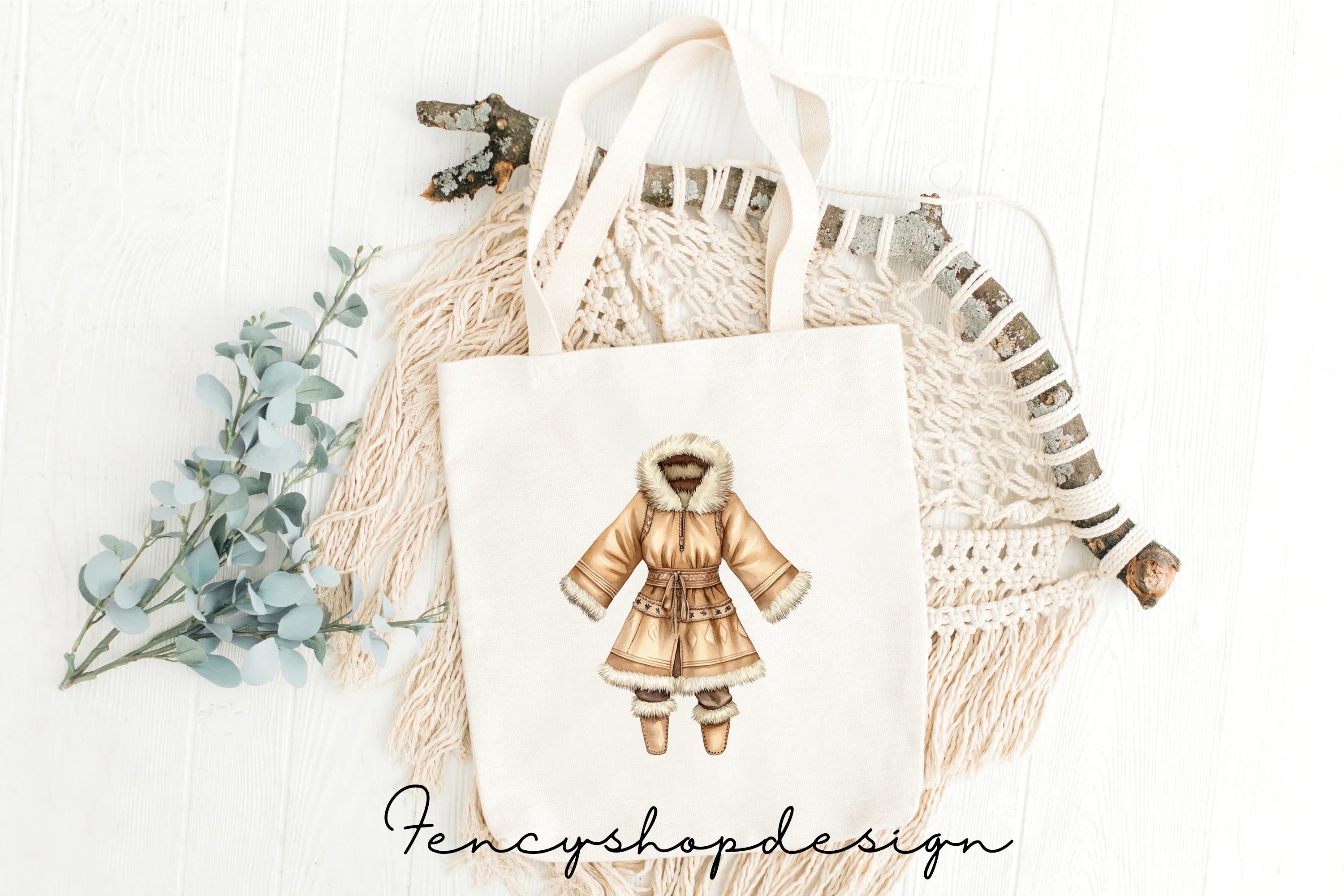 Arctic Winter Clothing Portraits Clipart Bundle