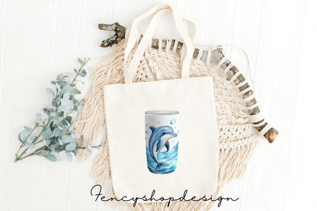 Dolphin Tumbler Clipart Bundle