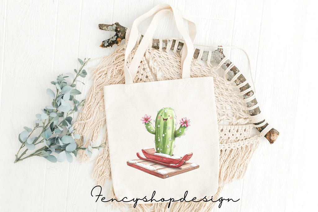 Christmas Cactus Clipart Bundle