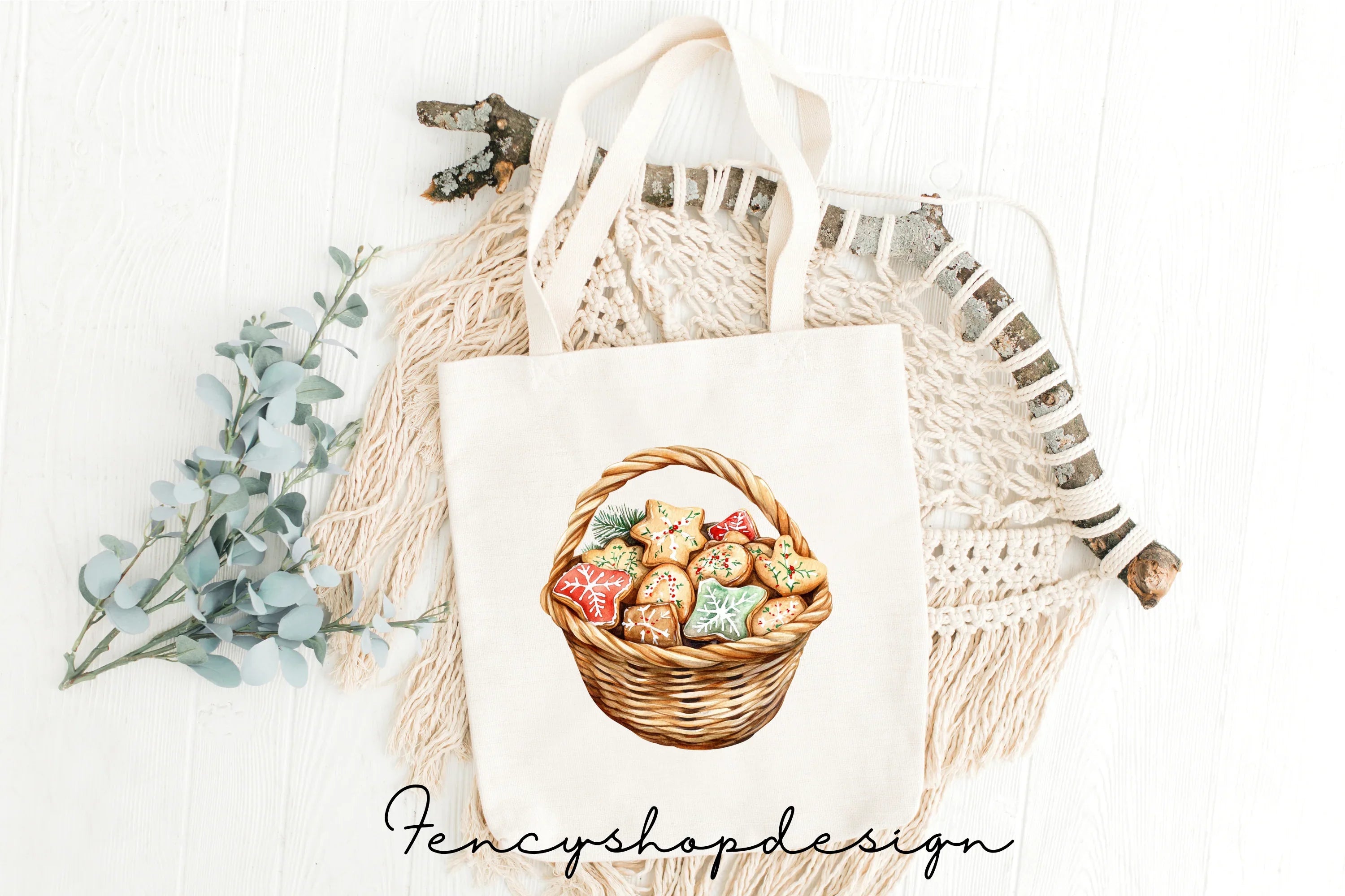 Christmas Treats Baskets Clipart Bundle