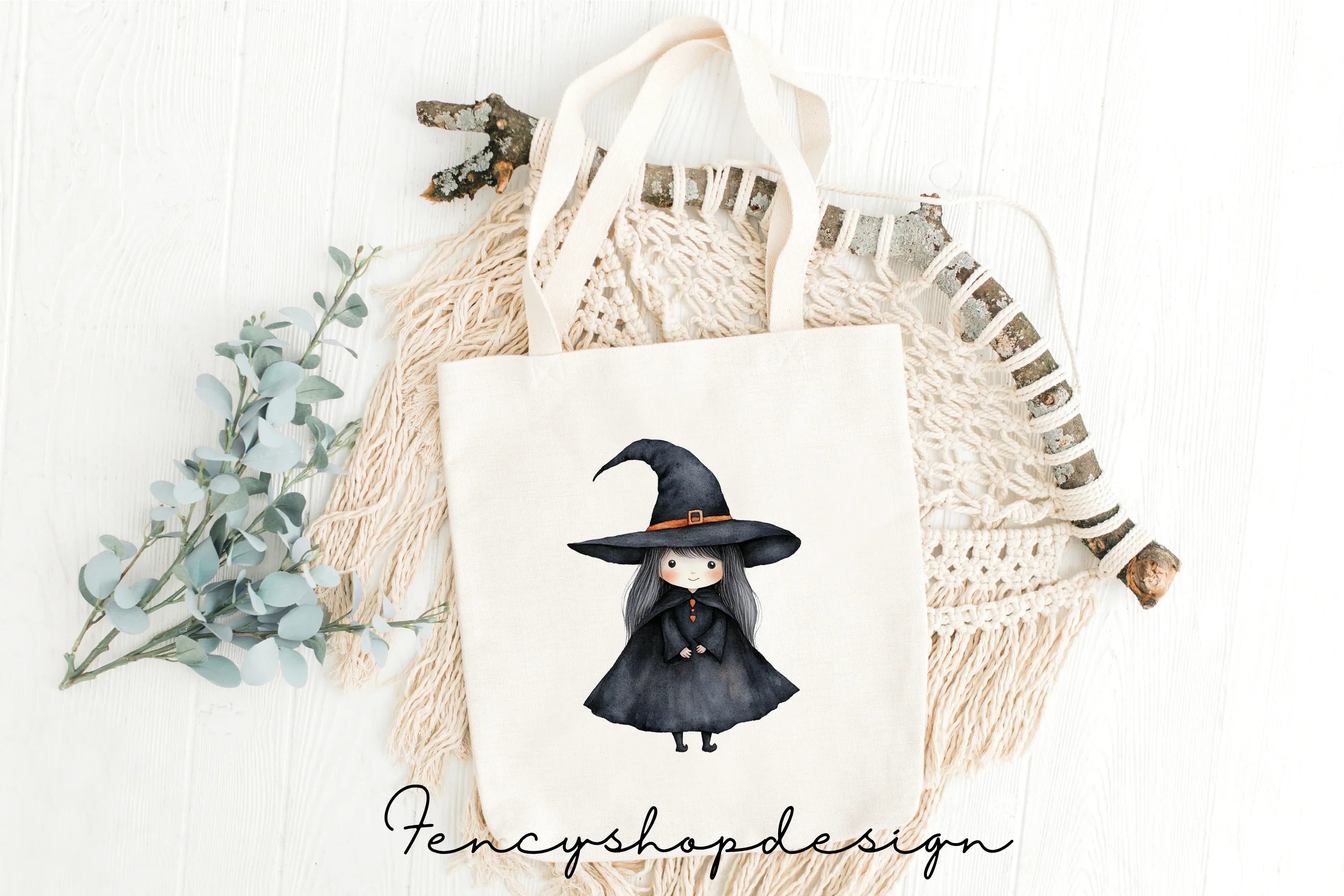 Cute Spooky Witch Clipart Bundle